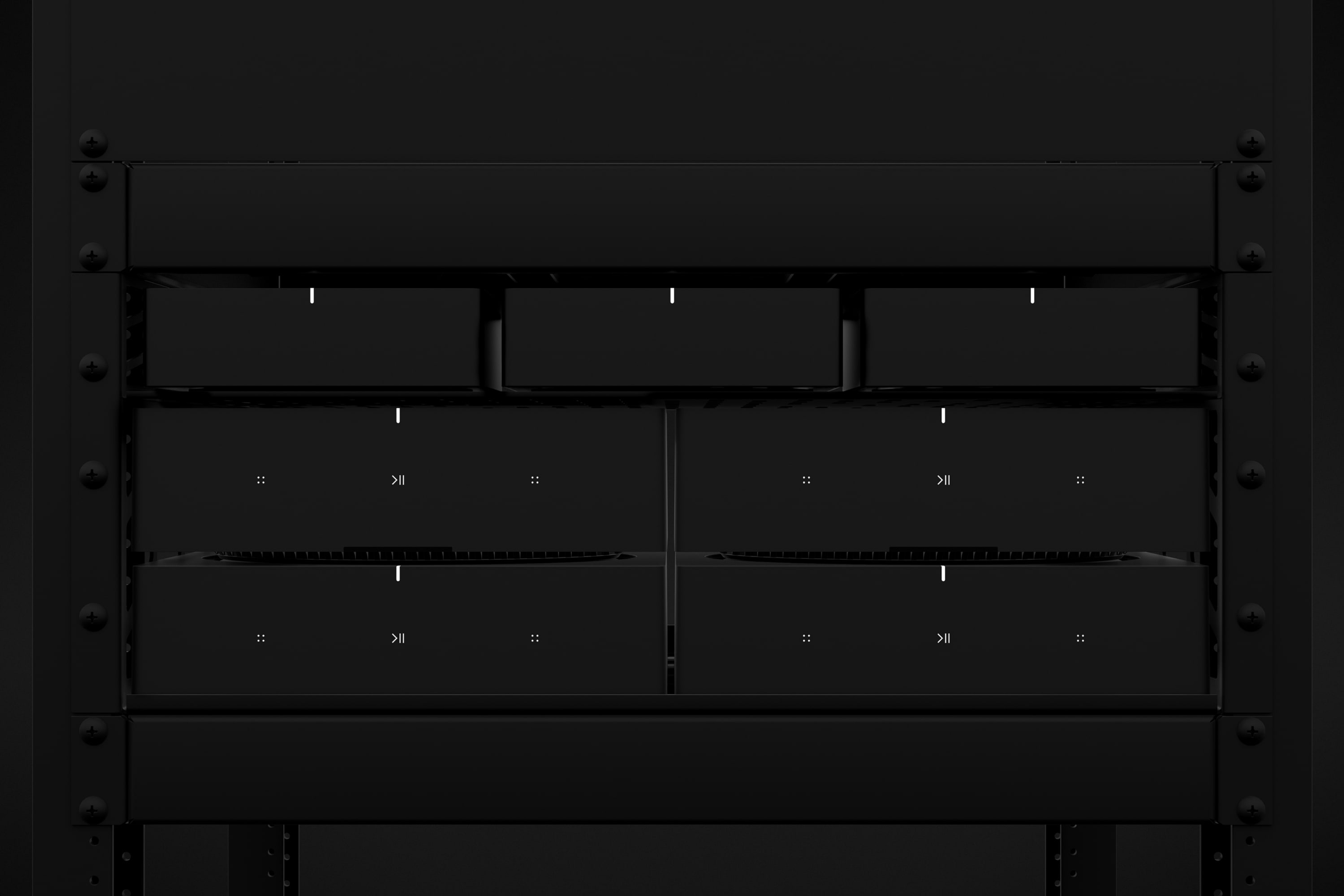 Custom installer rack with Sonos Port and Sonos Amp