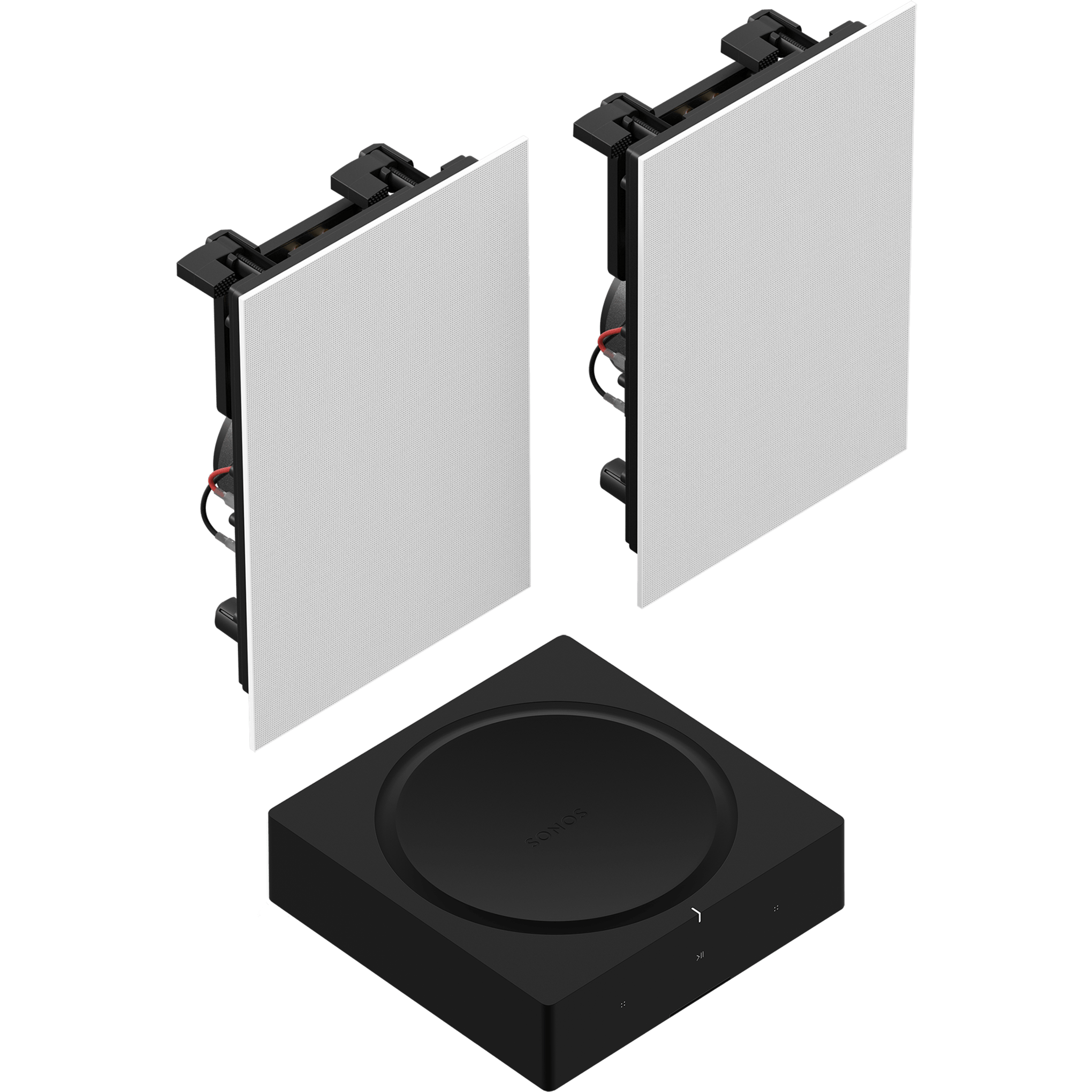 Amp with In-Wall Speakers Set
