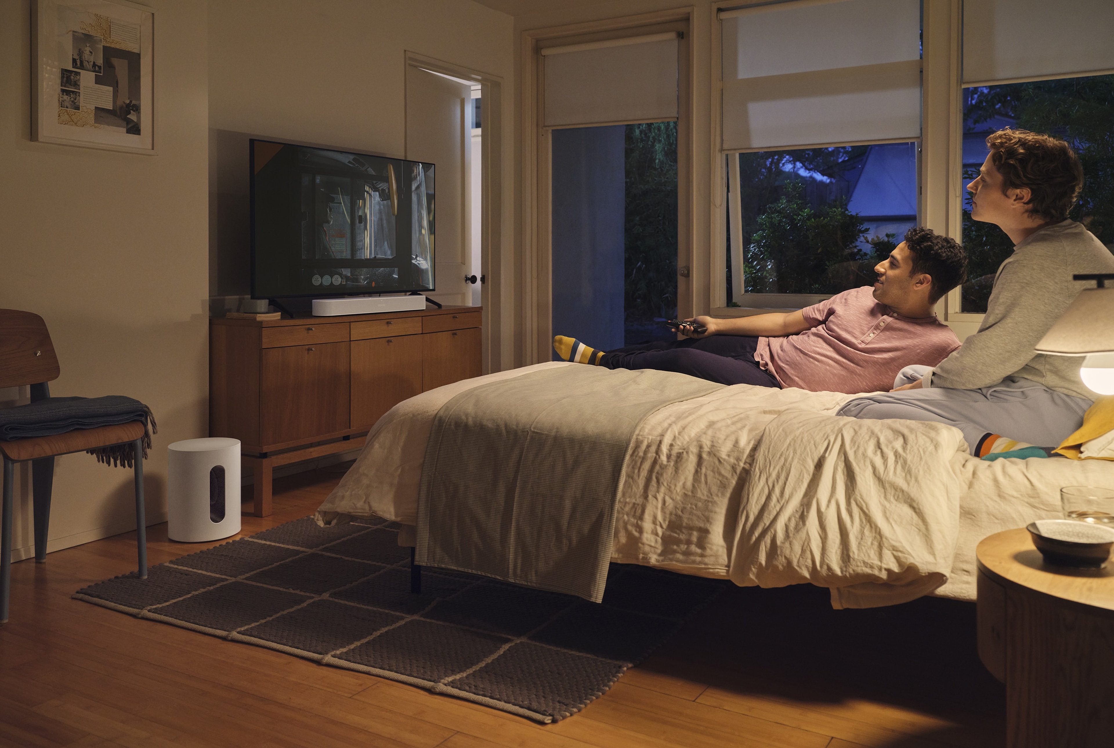 Sub Mini and Beam in bedroom