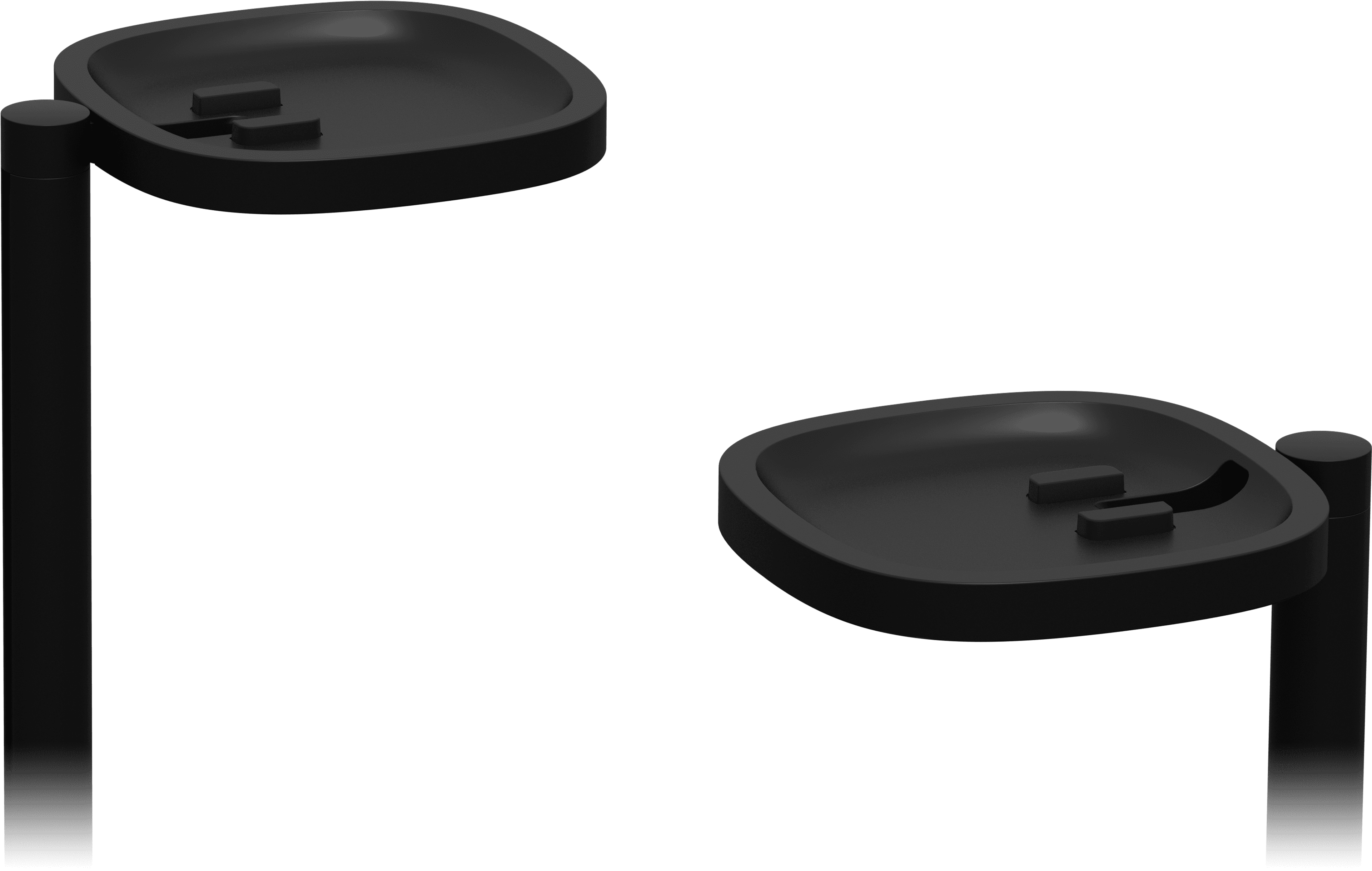 Stand detail empty top pair black