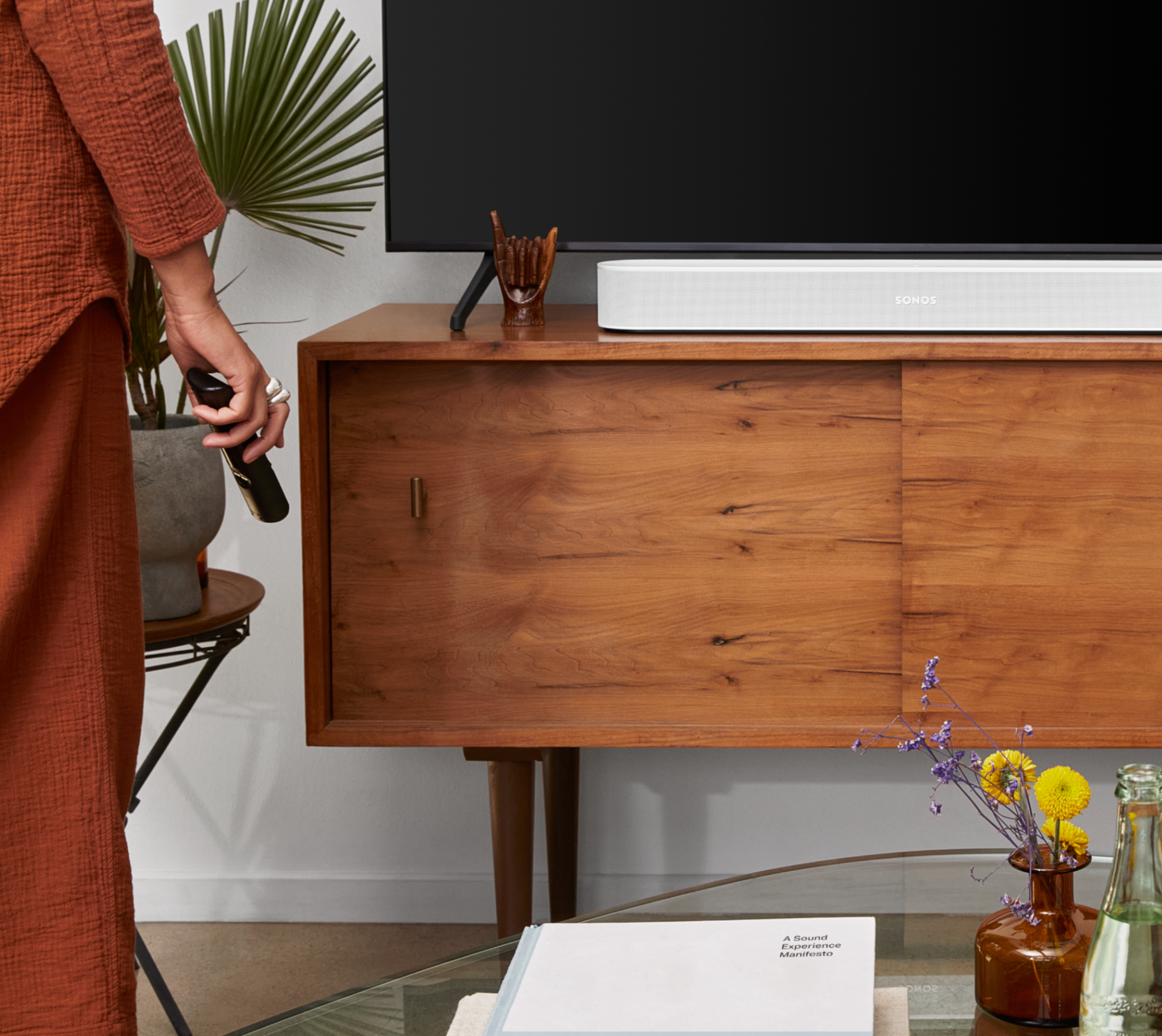 Smartphone showing setup using Sonos app