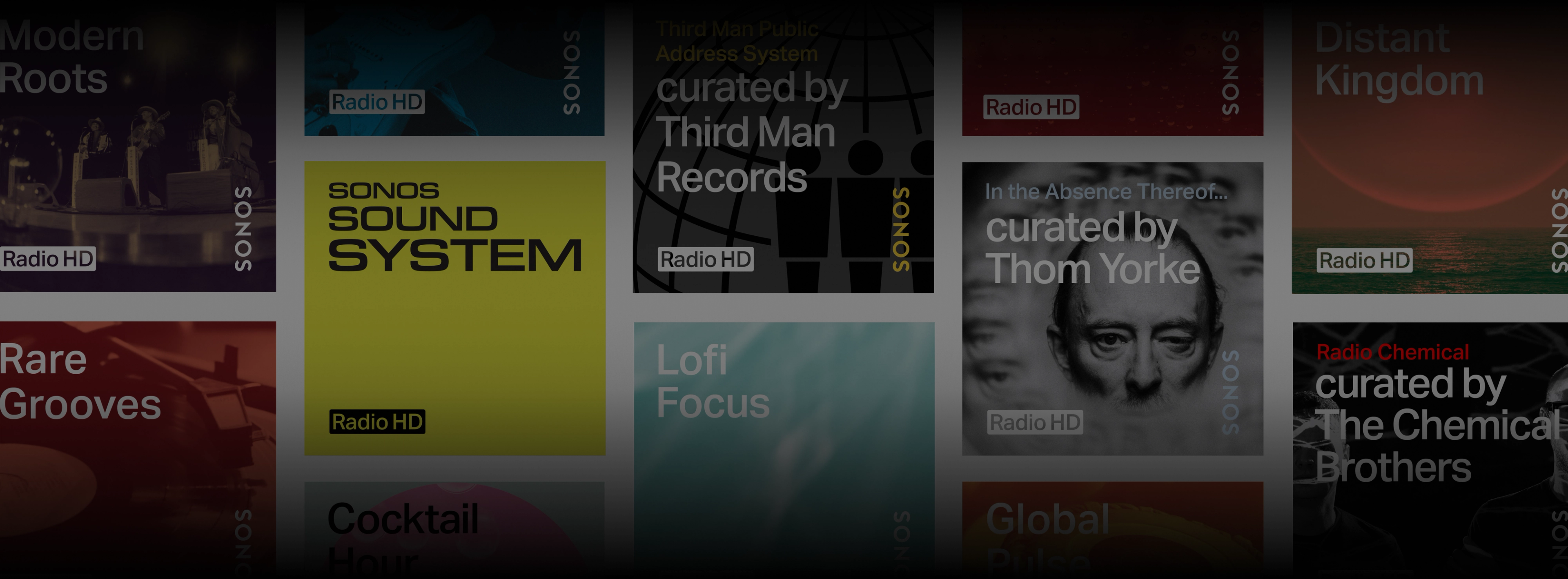 Radio station cover collage