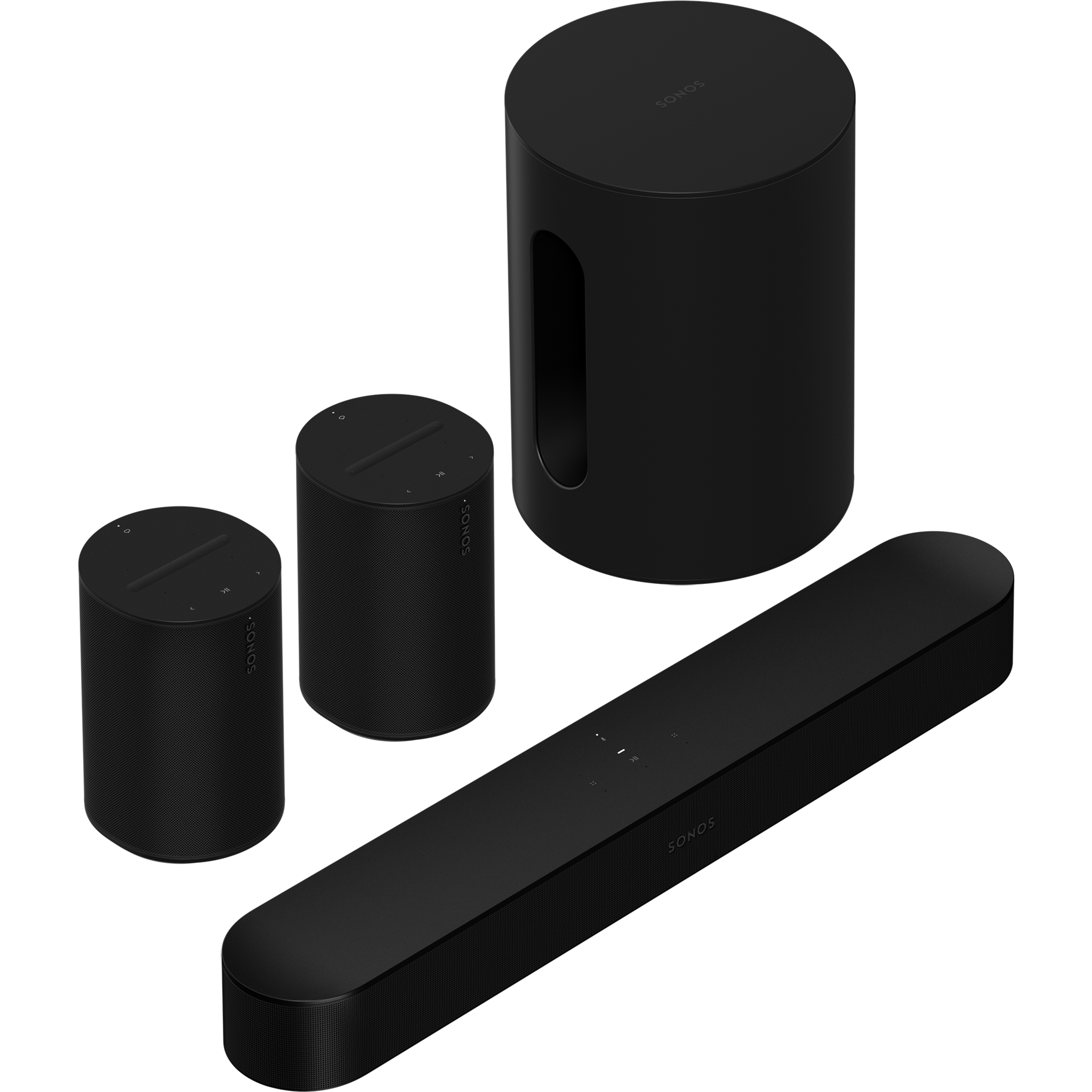 Black Beam, Sub Mini, and pair of Era 100s