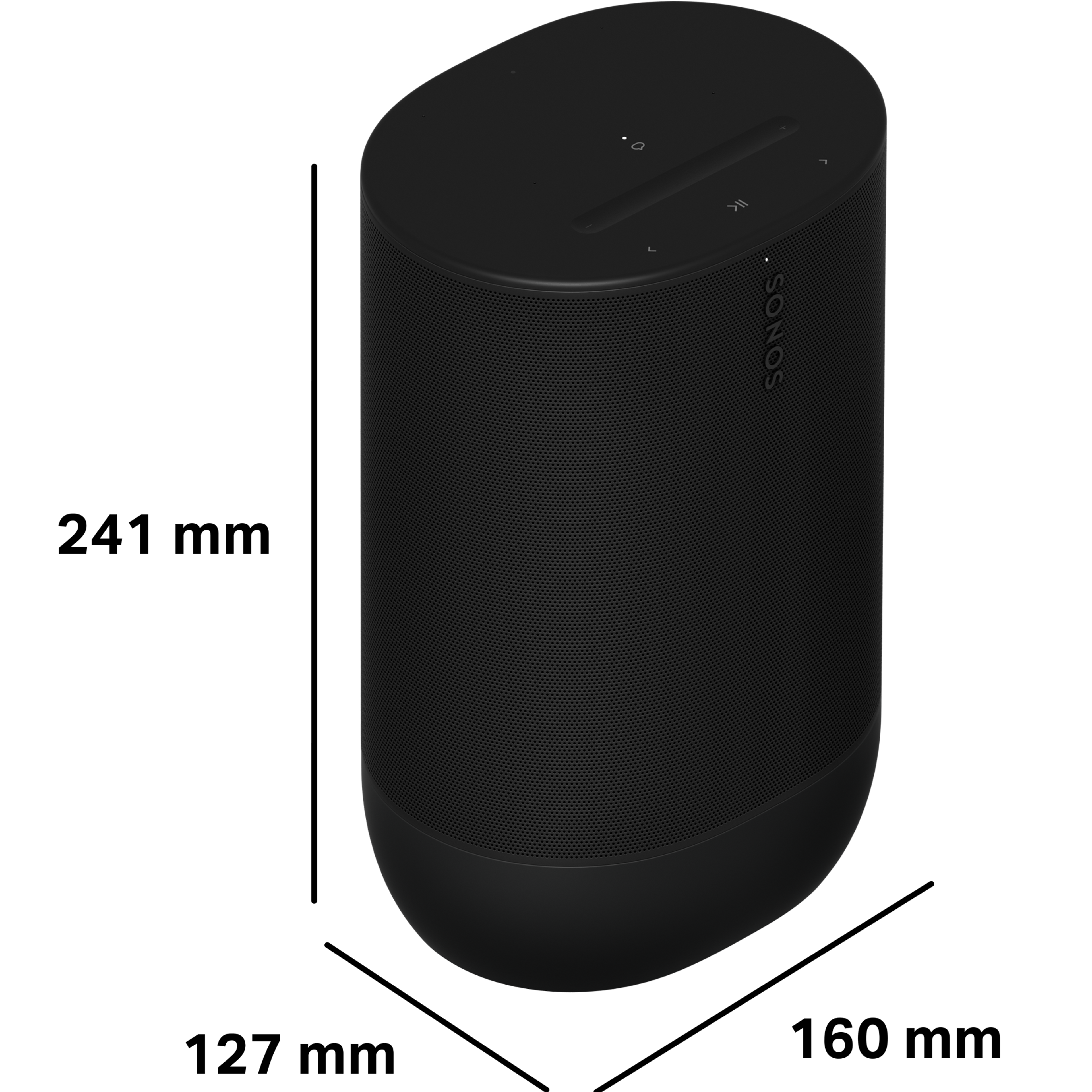 Move 2高241 mm，深127 mm，宽160 mm