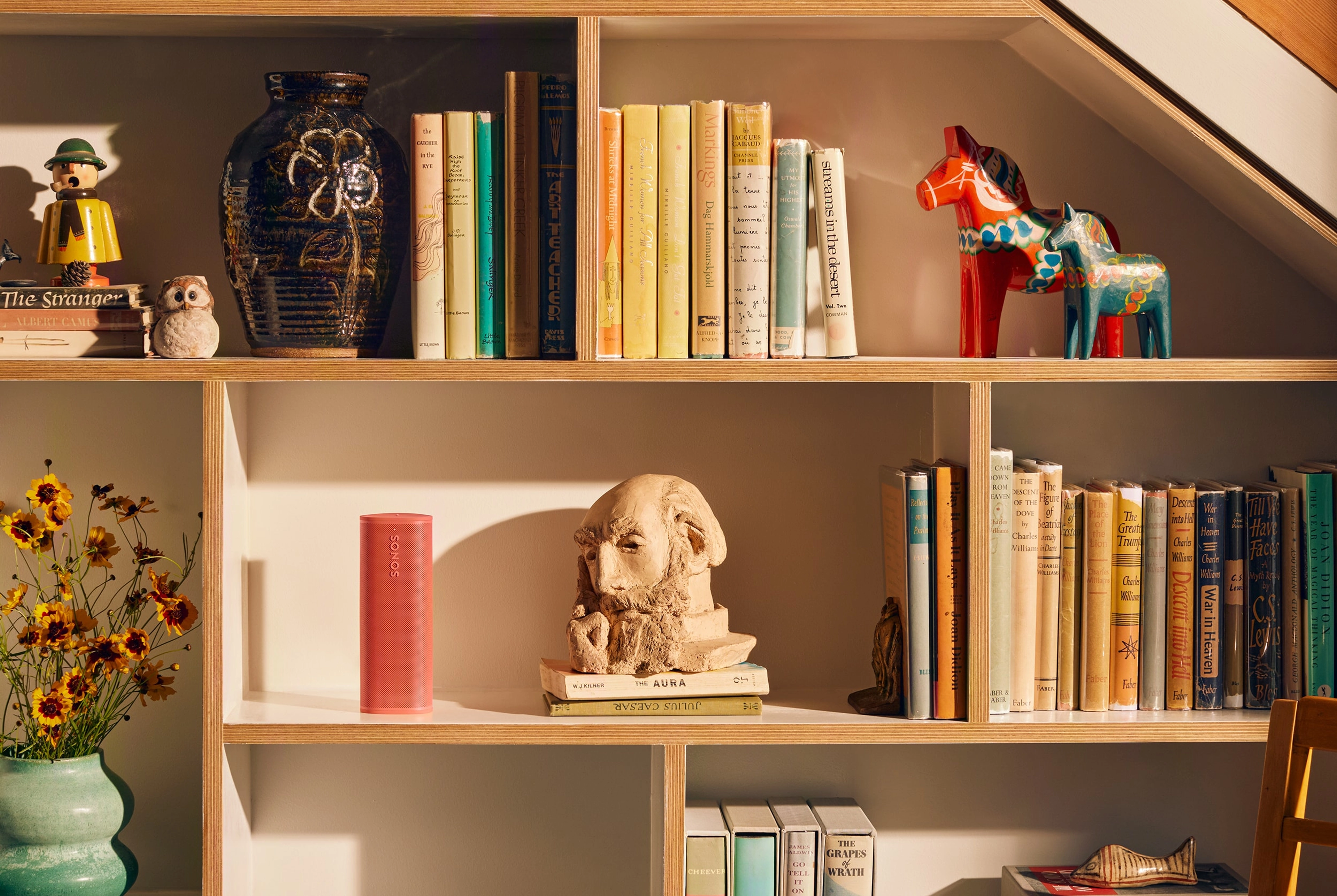 Sunset Roam 2 placed on a bookshelf