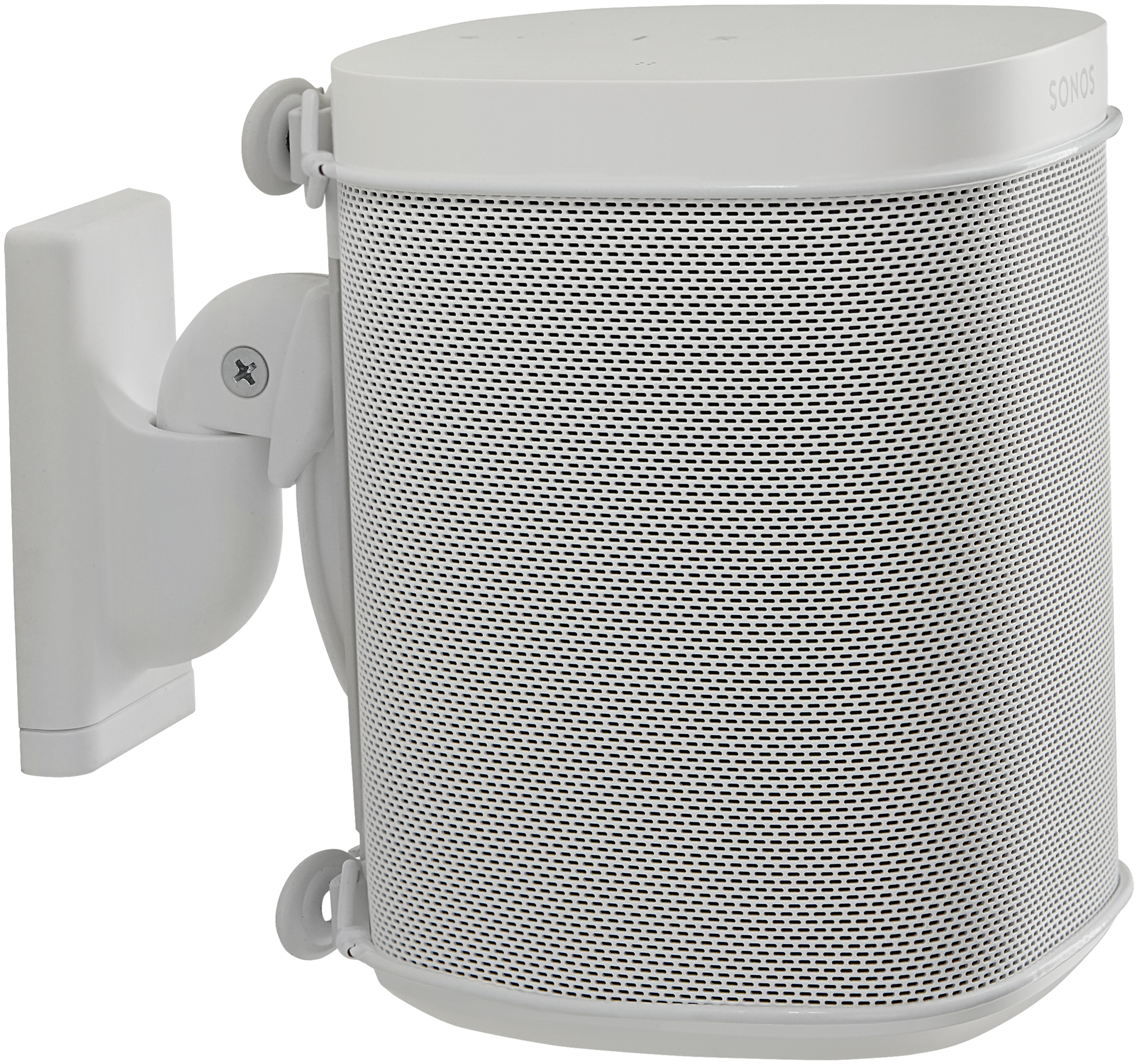 Fixation murale Sanus pour Sonos One blanc - profil gauche