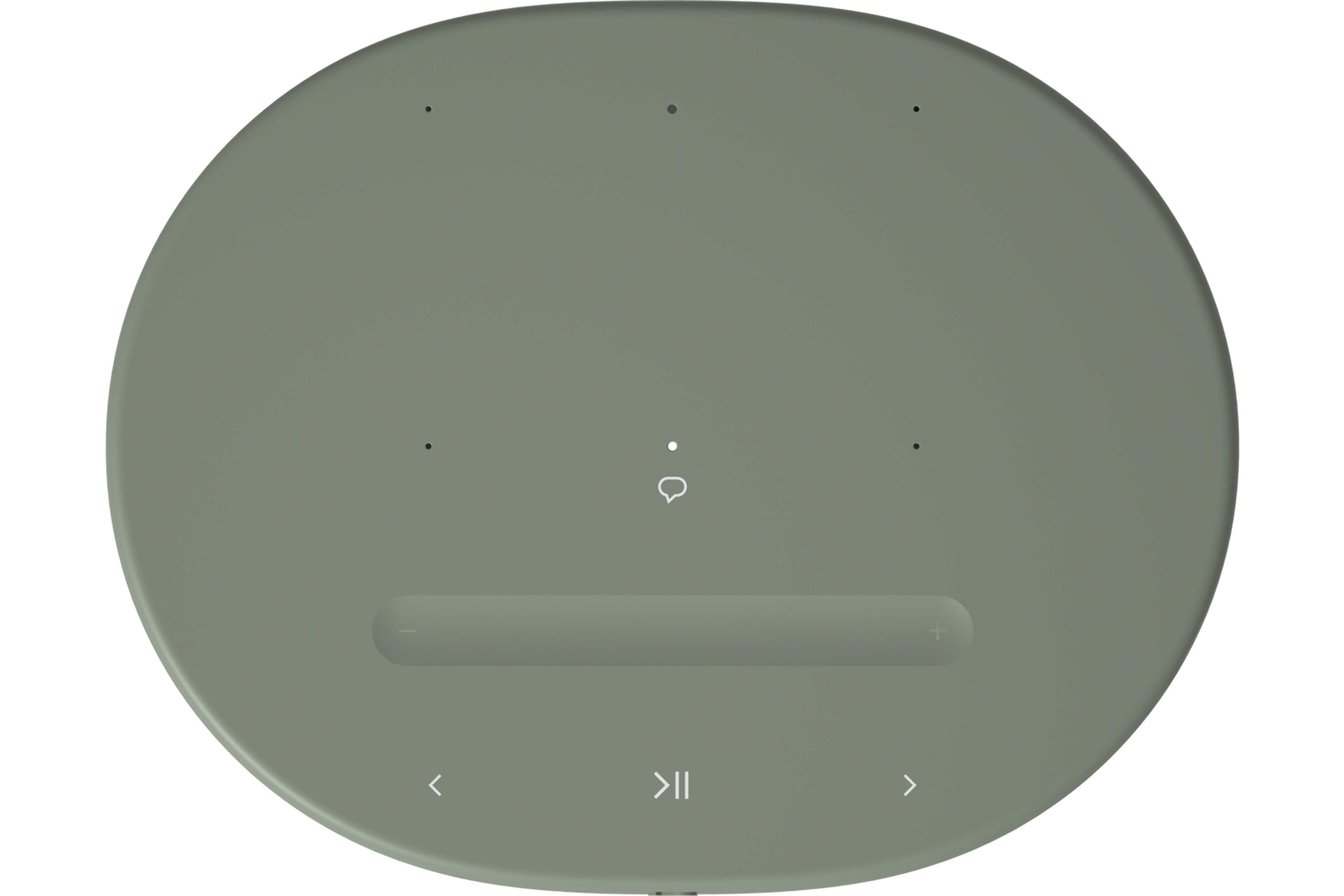 Draufsicht eines Sonos Move 2 in Olive mit den Steuerelementen