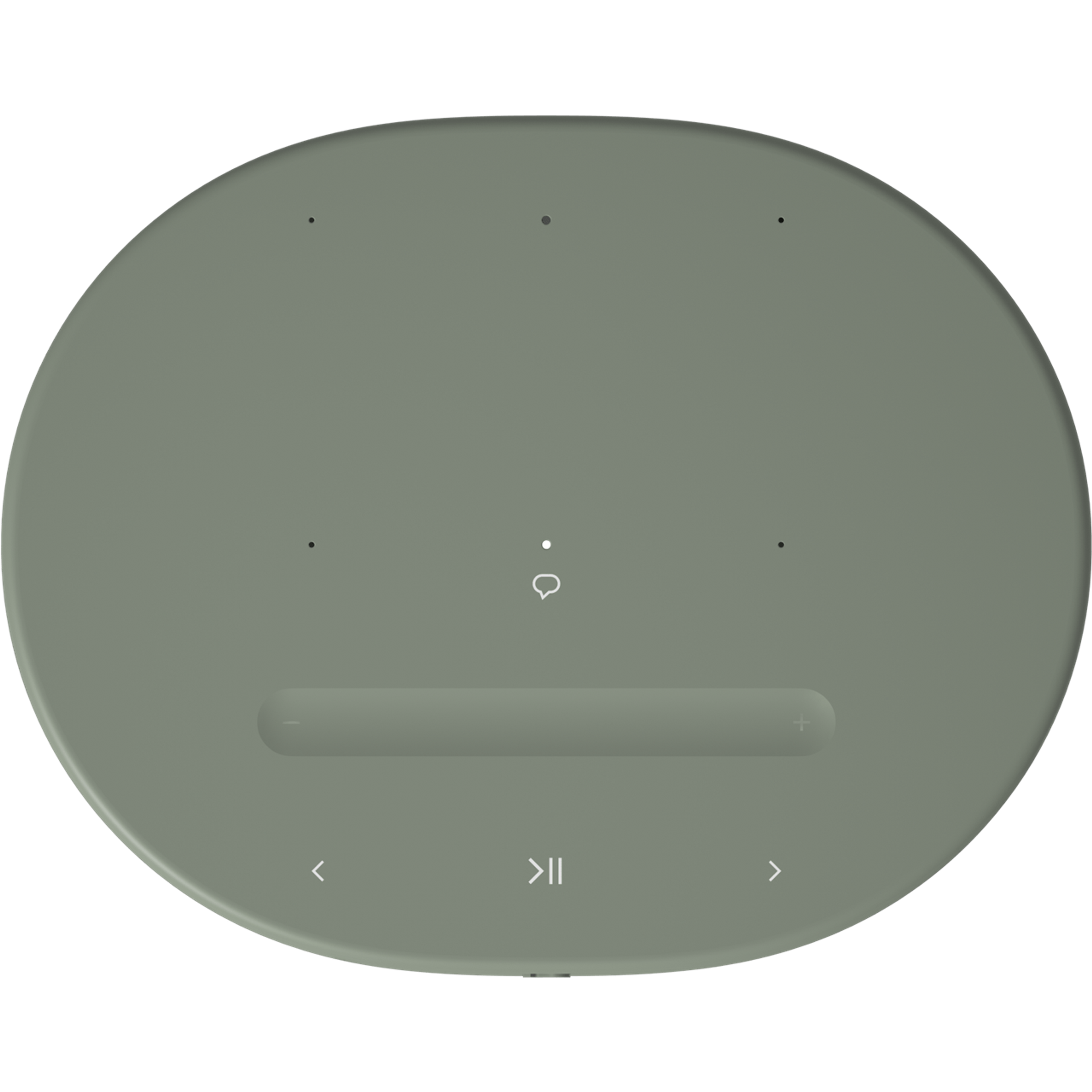 Een afbeelding van de knoppen bovenop een olijfgroene Sonos Move 2