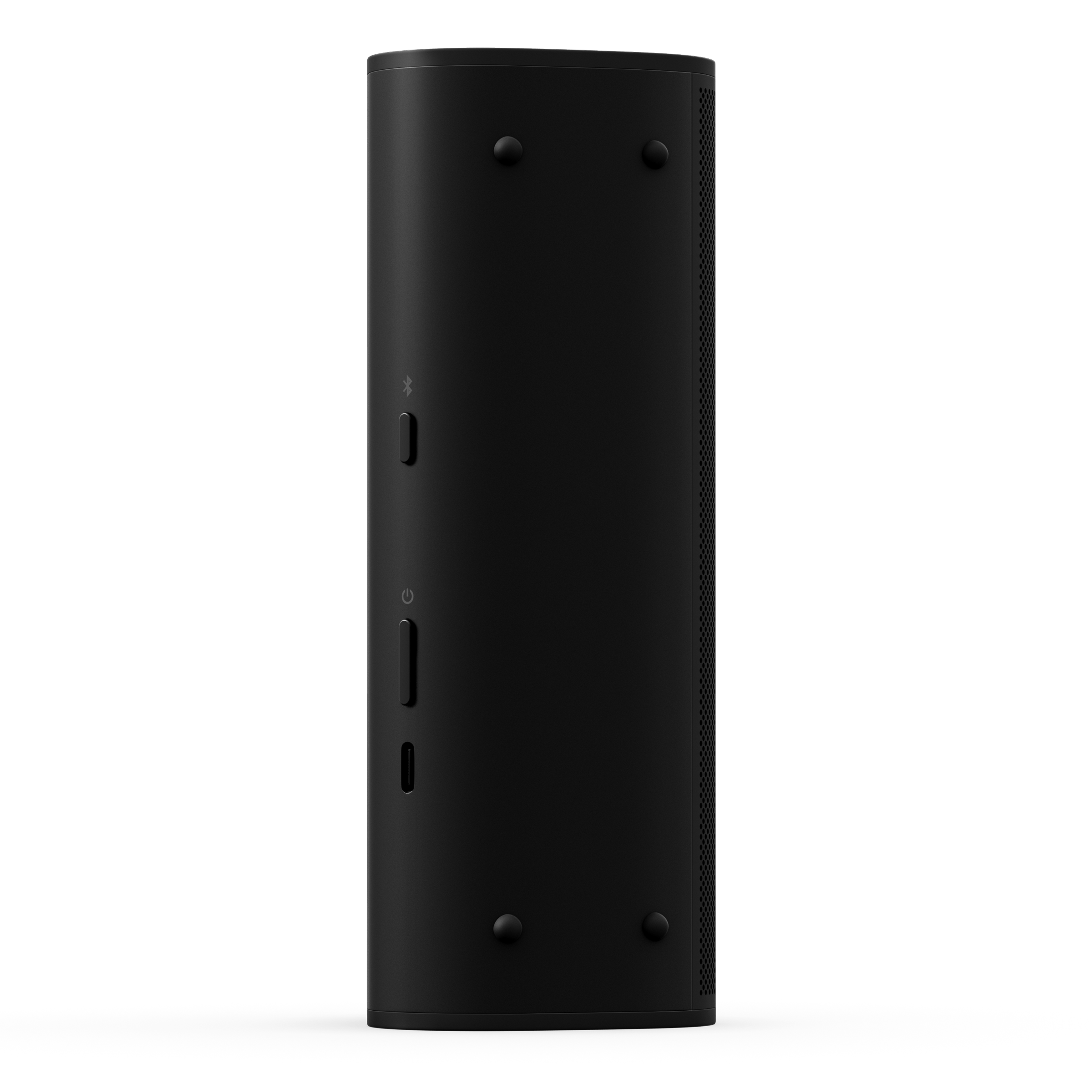 Sonos Roam 2 en negro, vista de ángulo posterior