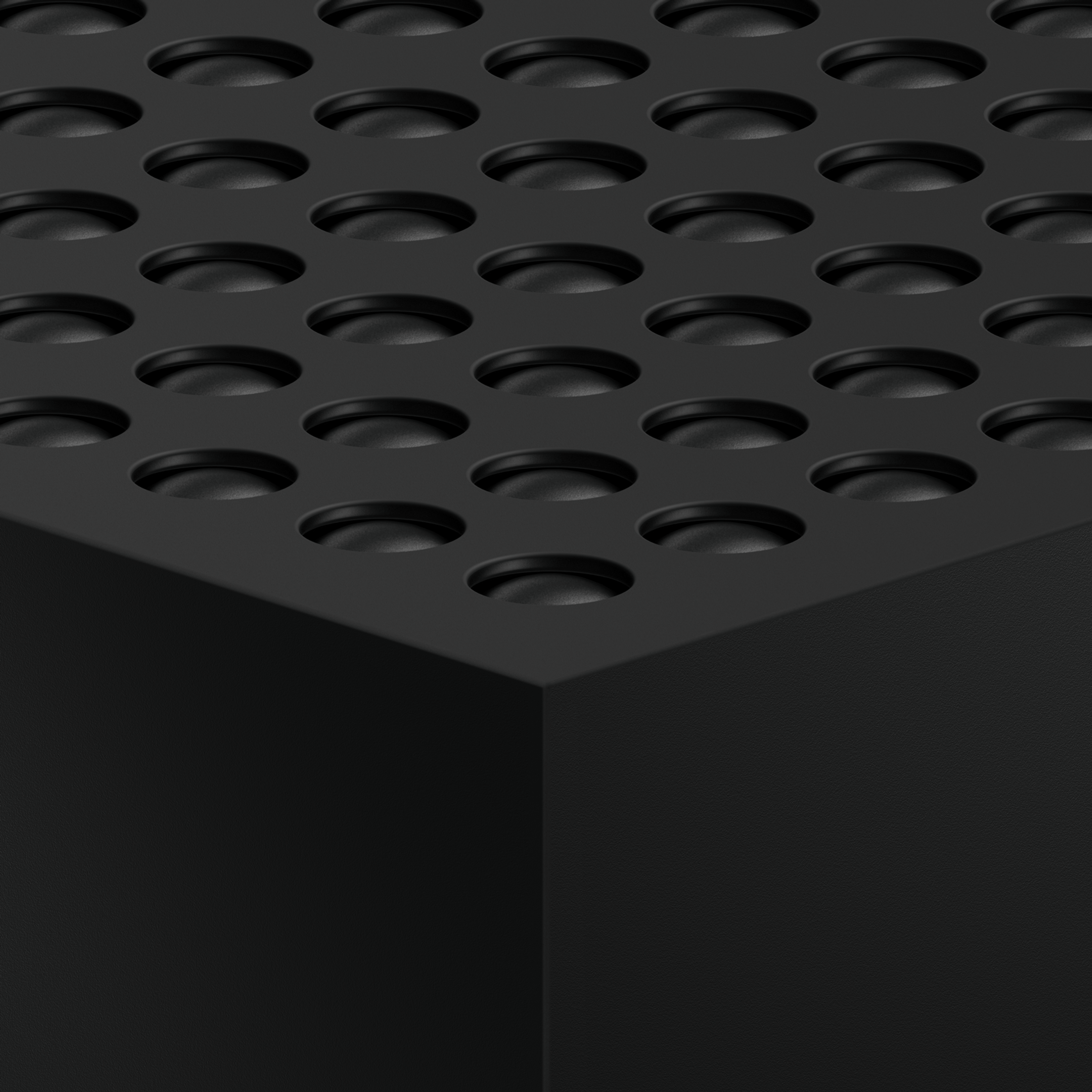 Closeup of the unique top grille pattern for exemplary heat dispersion on Sonos Amp Multi