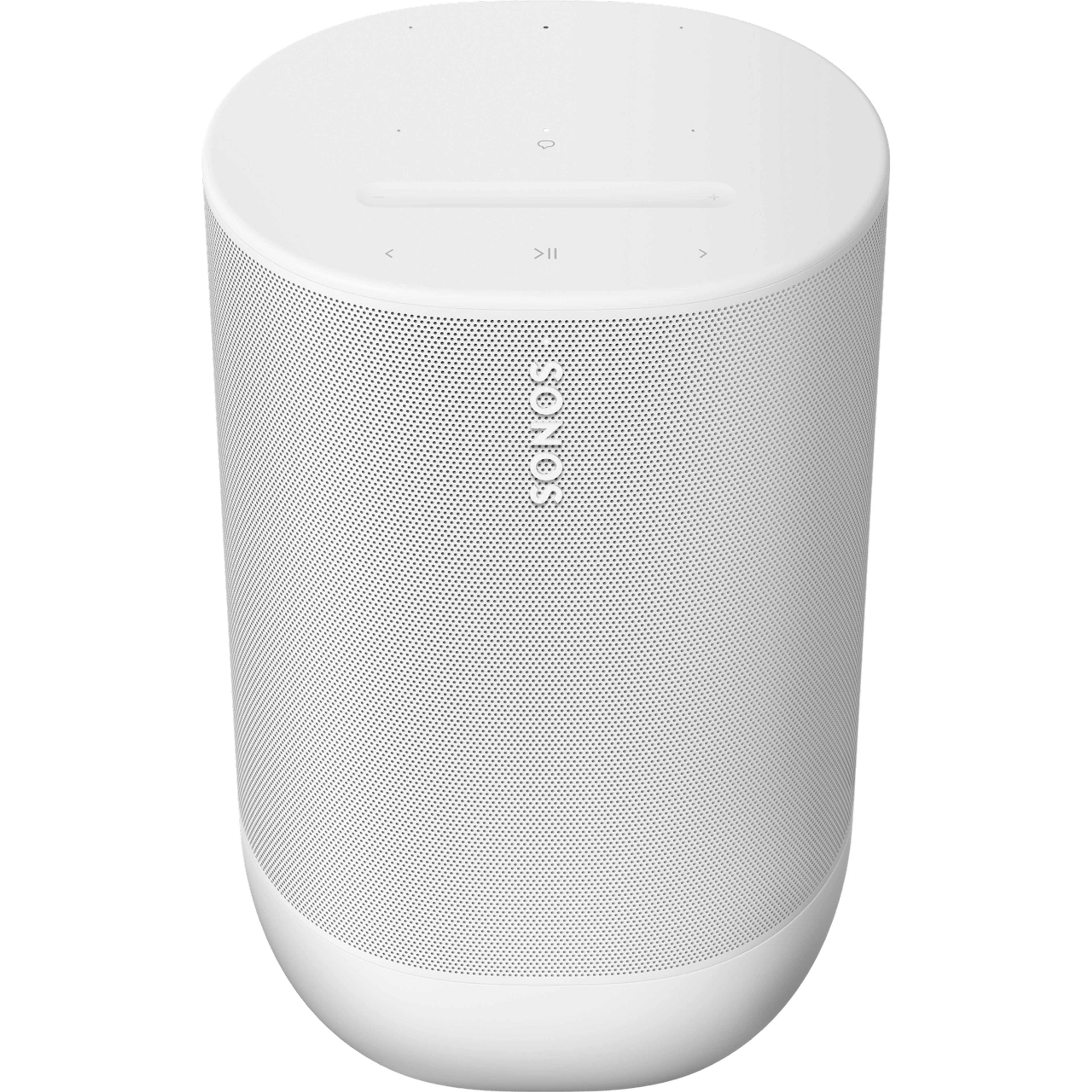 Front view of a white Sonos Move 2 facing down at an angle