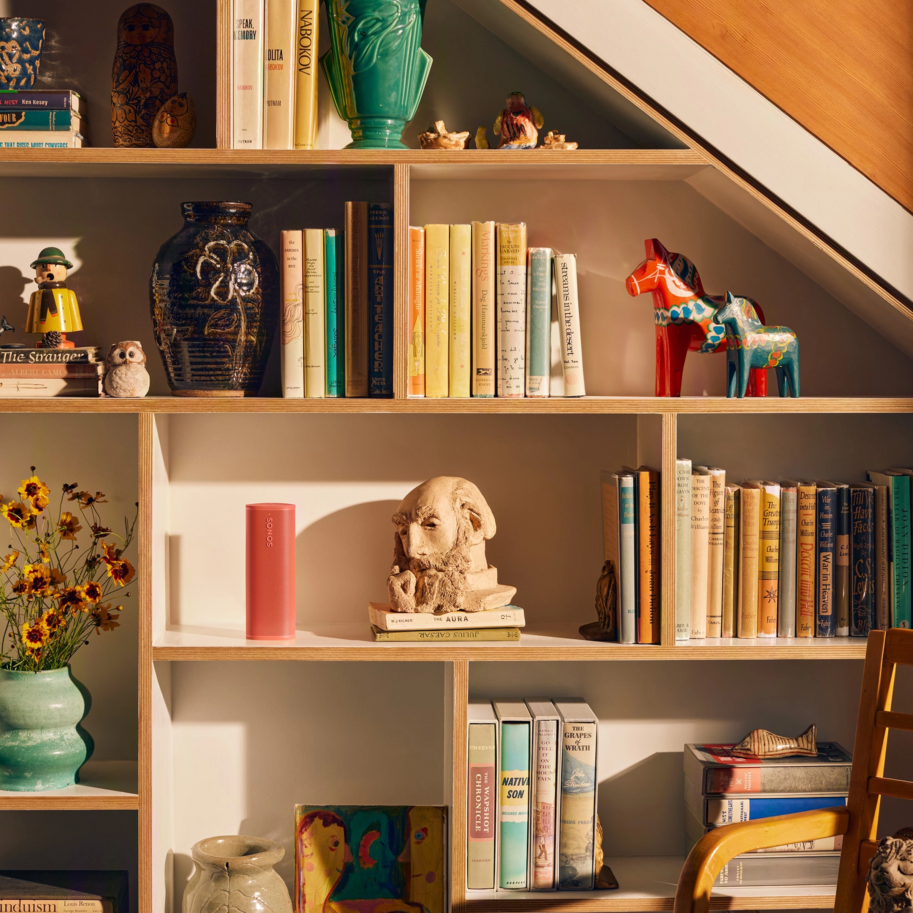 Sunset Roam 2 placed on a bookshelf