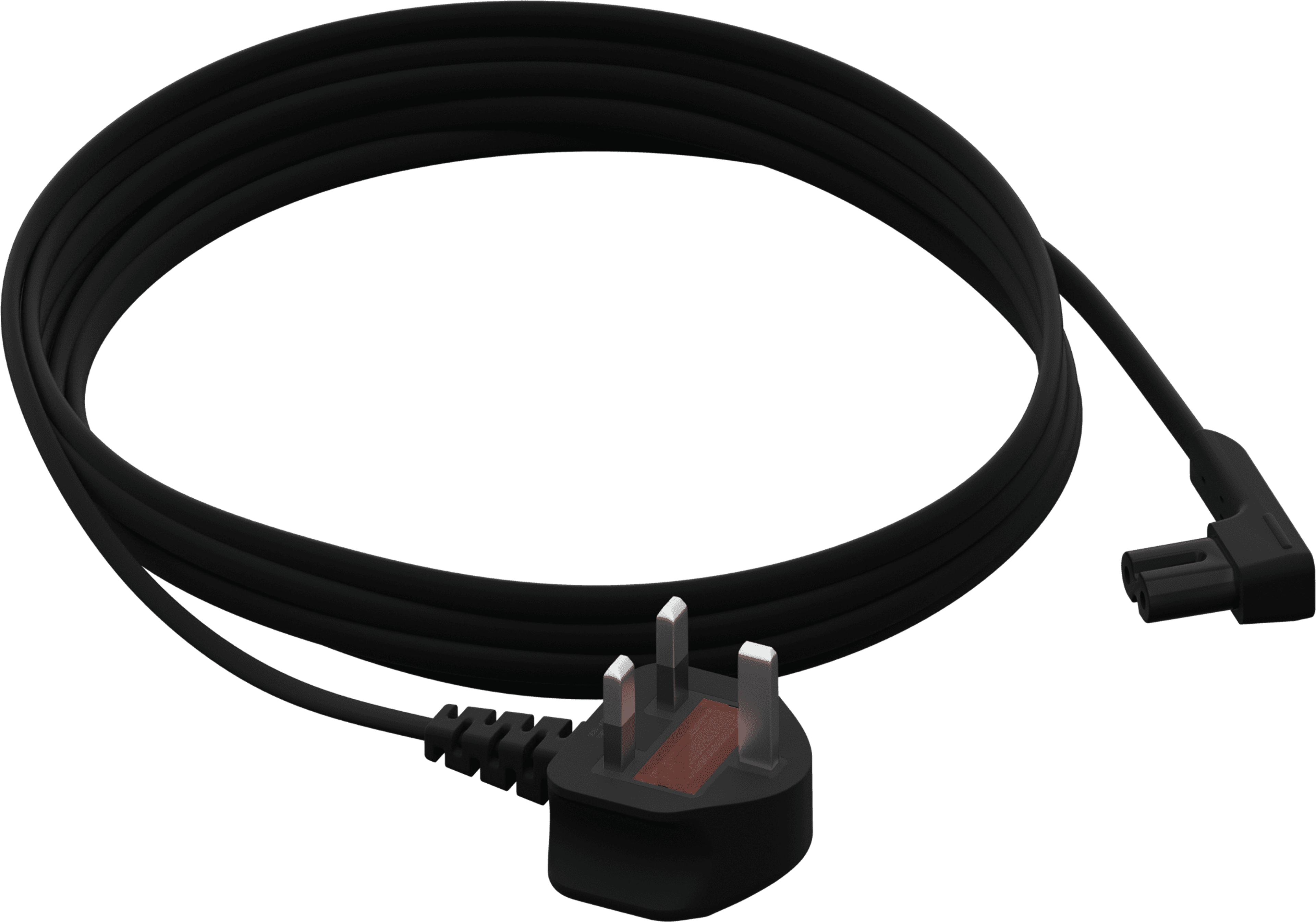 Angled Power Cable Long black