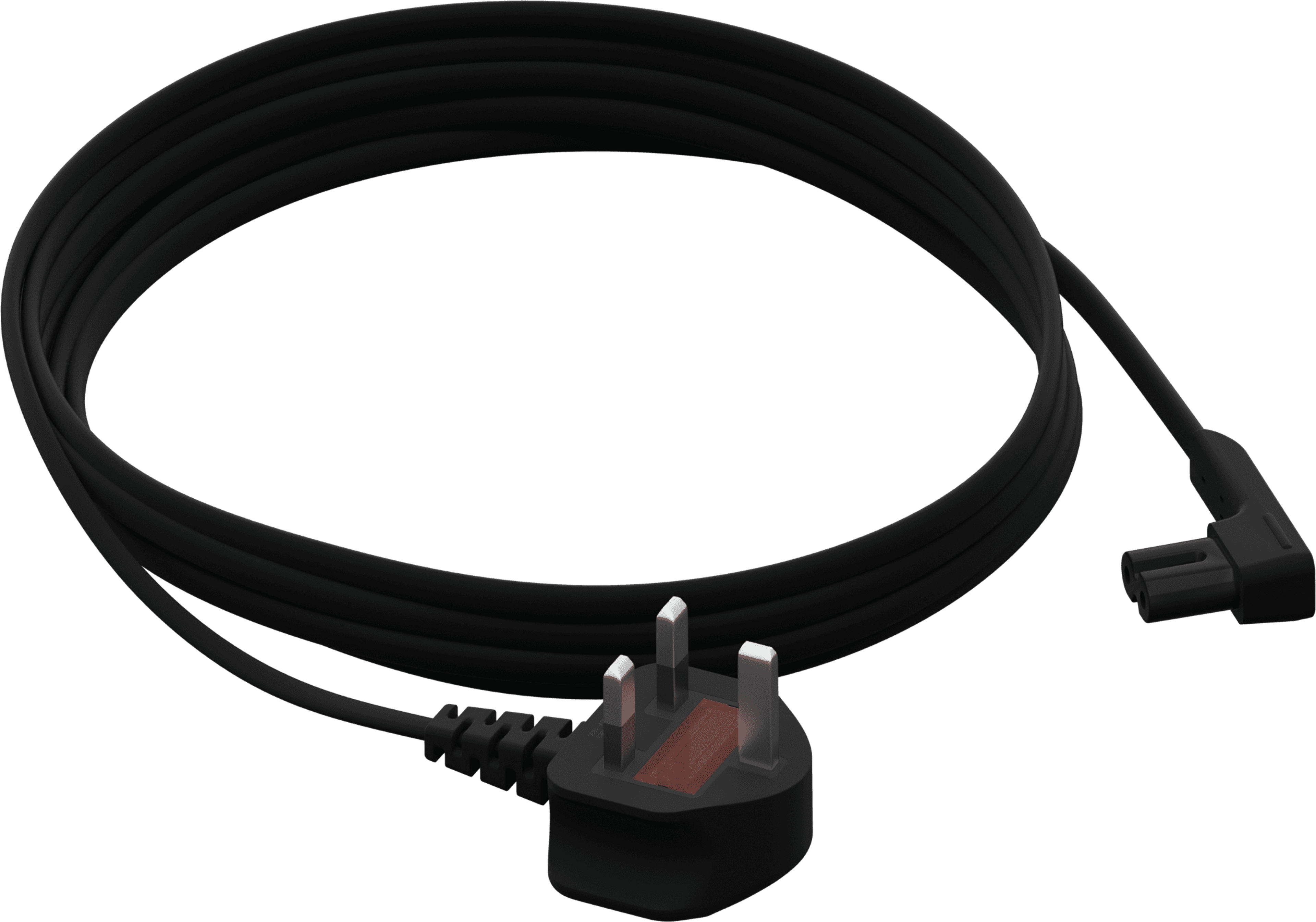 Angled Power Cable Long black