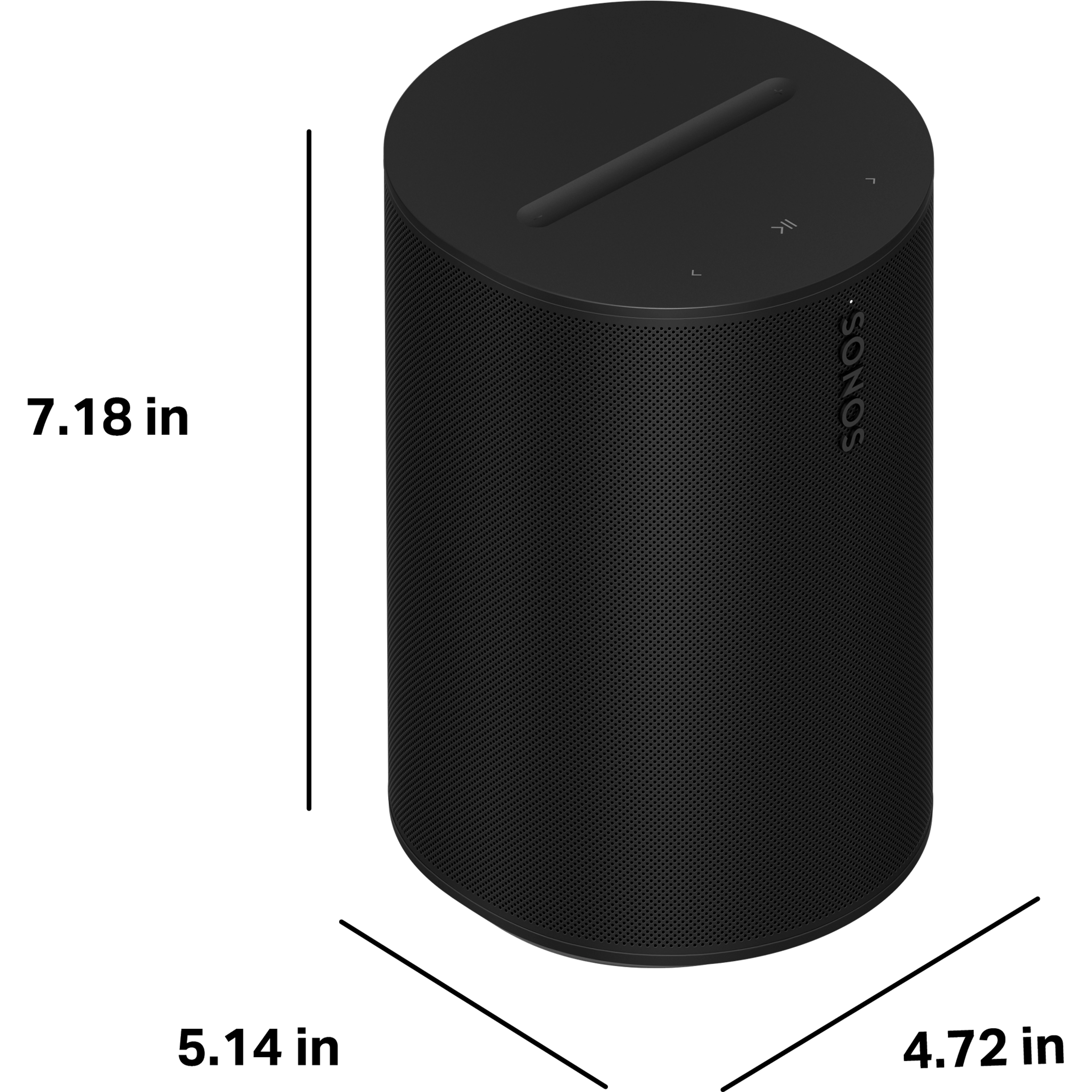 Era 100 SL is 7.18 inches (18.24 cm) tall, 5.14 inches (13 cm) deep, and 4.72 inches (37.4) wide