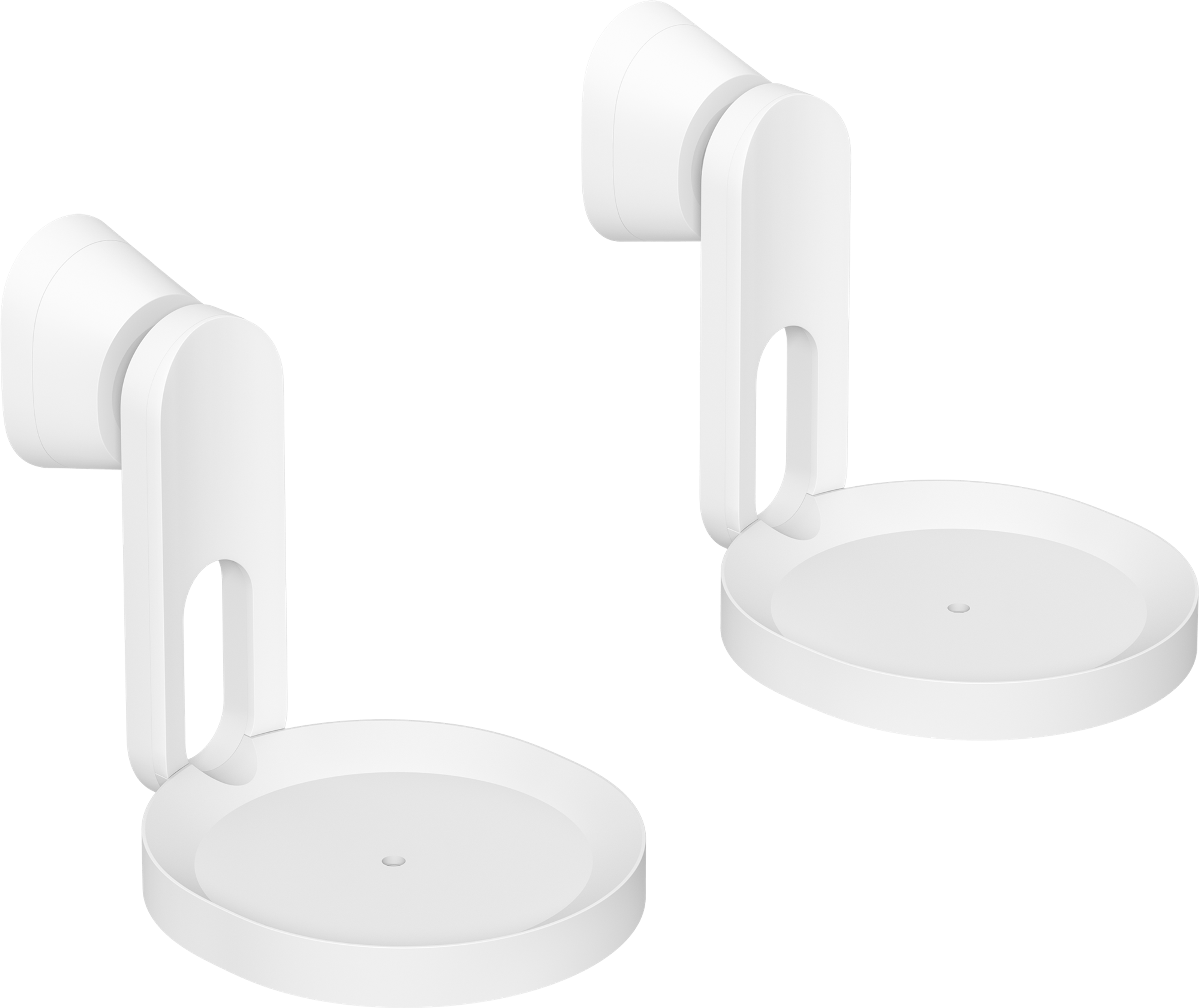 Two Sonos Era 100 wall mounts in white