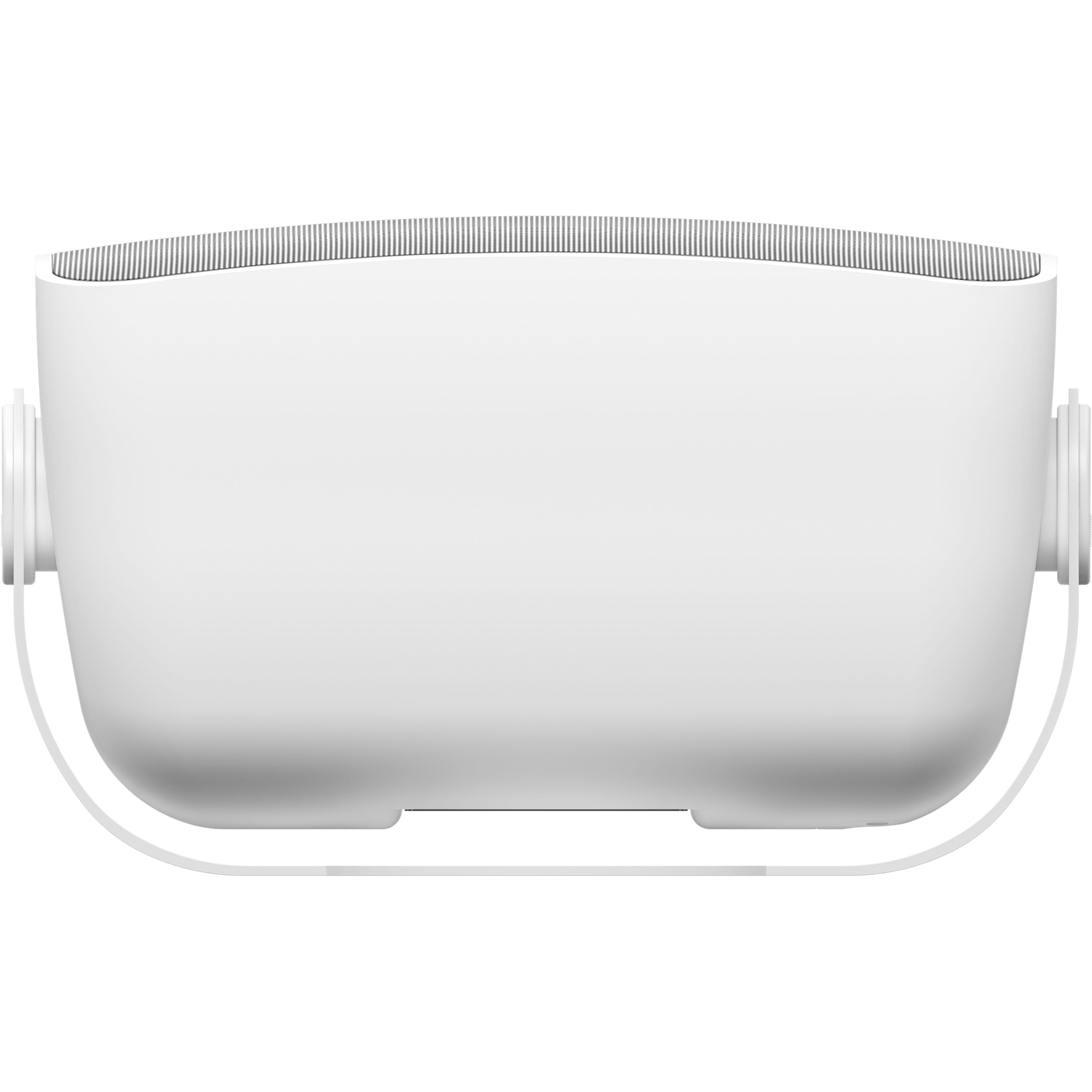 Top view of the white outdoor speaker