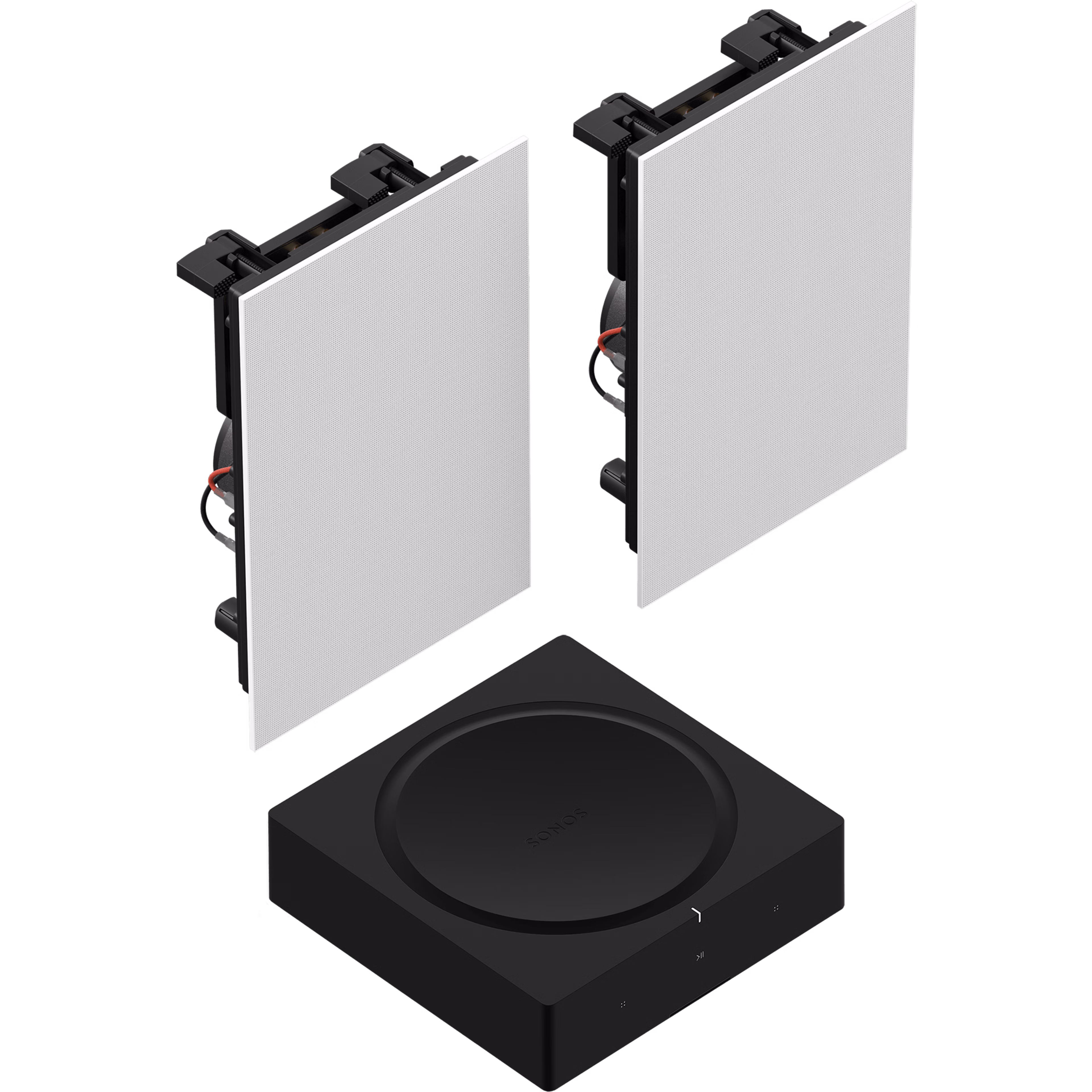 Amp with In-Wall Speakers Set