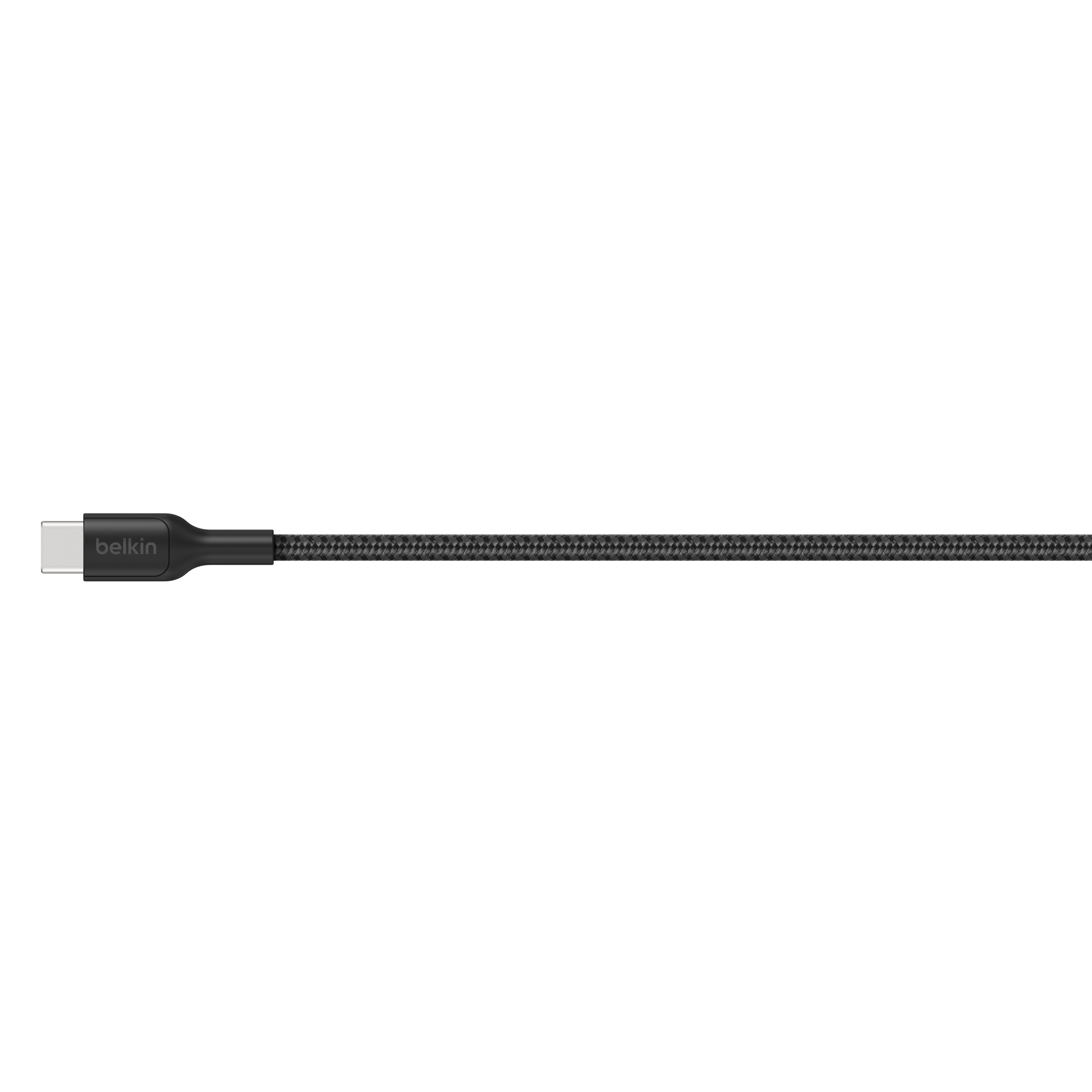 Black Belkin USB-C cable showing one connector and the cord