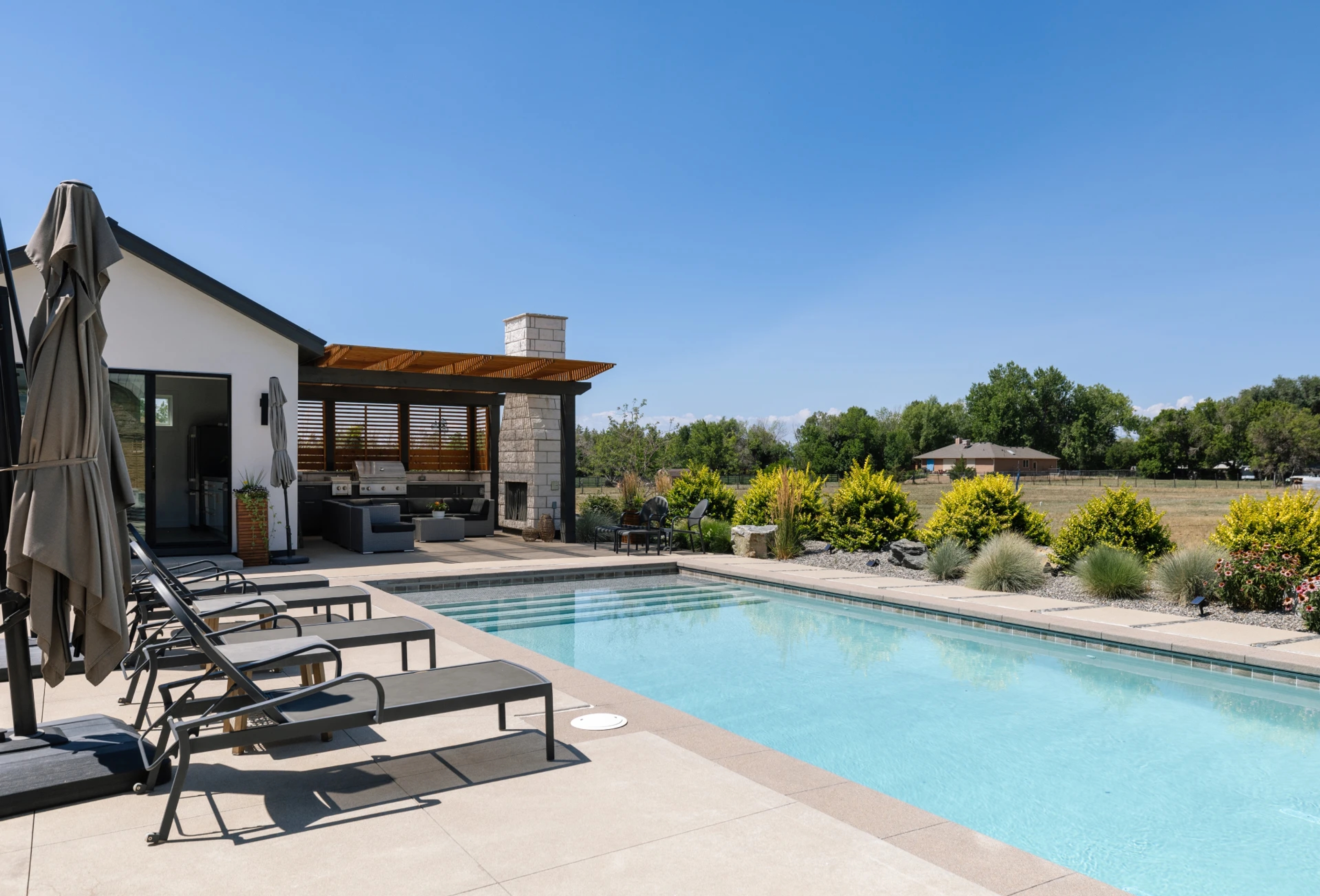 Poolside scene
