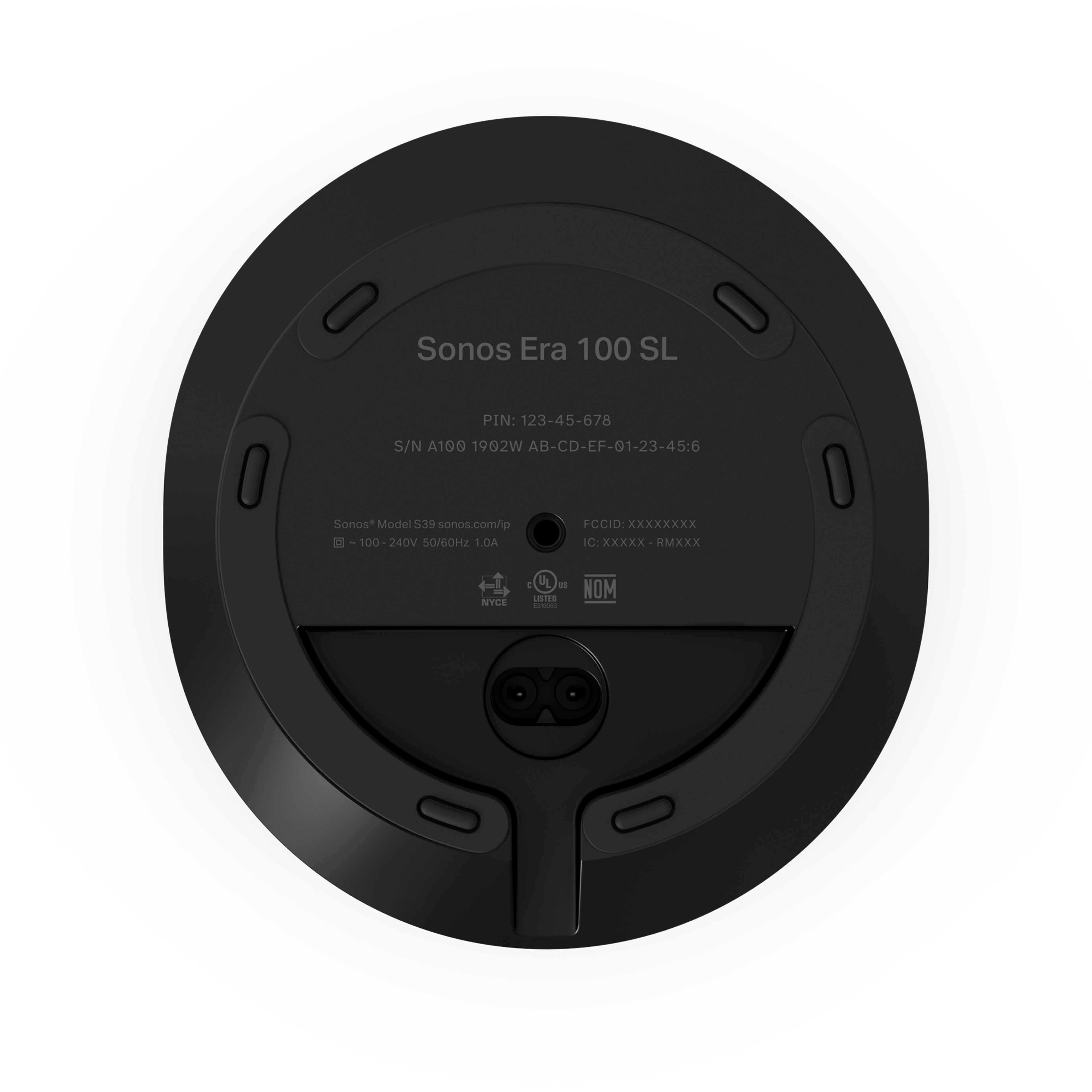Sonos Era 100 SL(ブラック)の底面