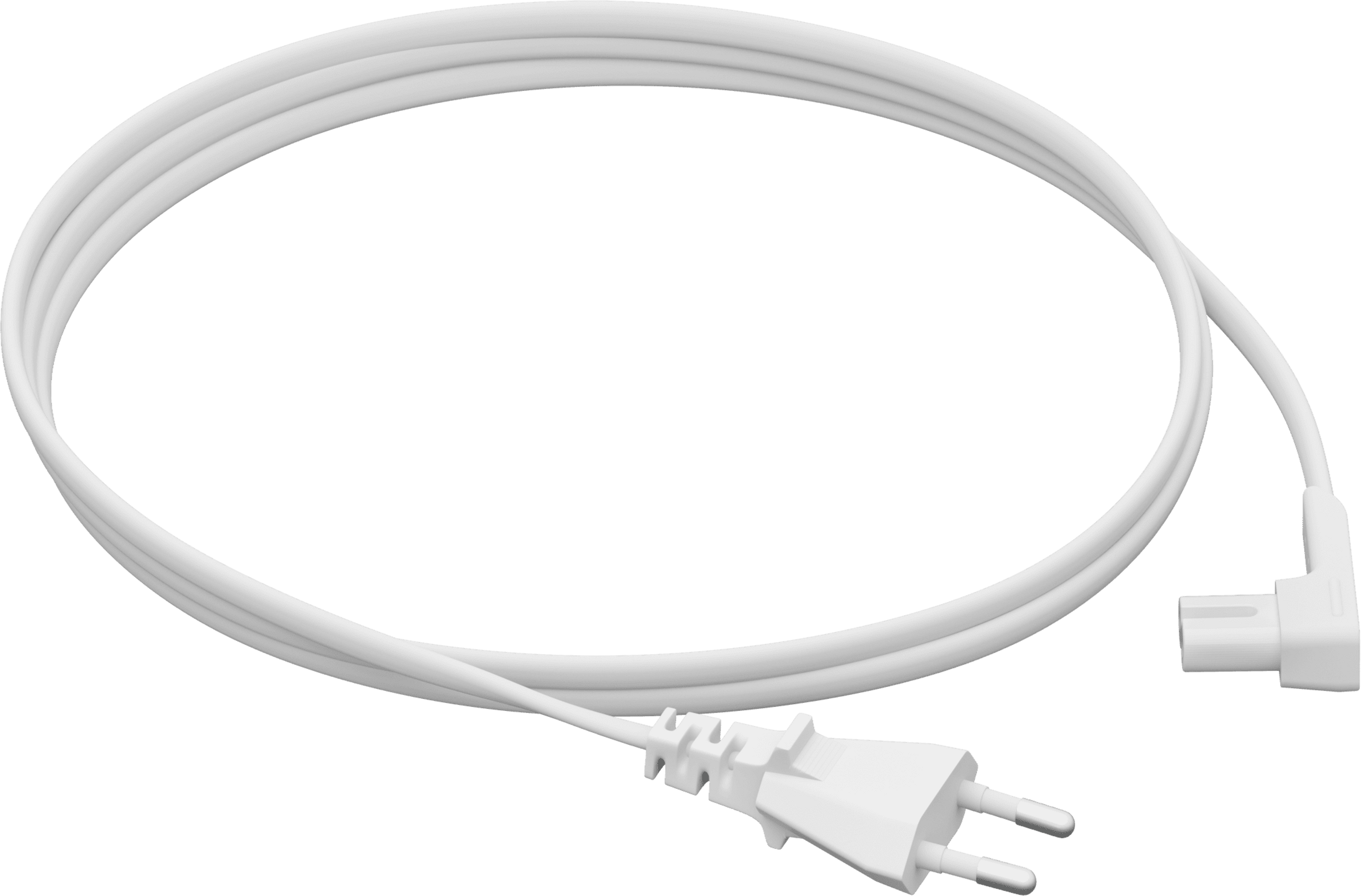Cable de alimentación acodado estándar en blanco