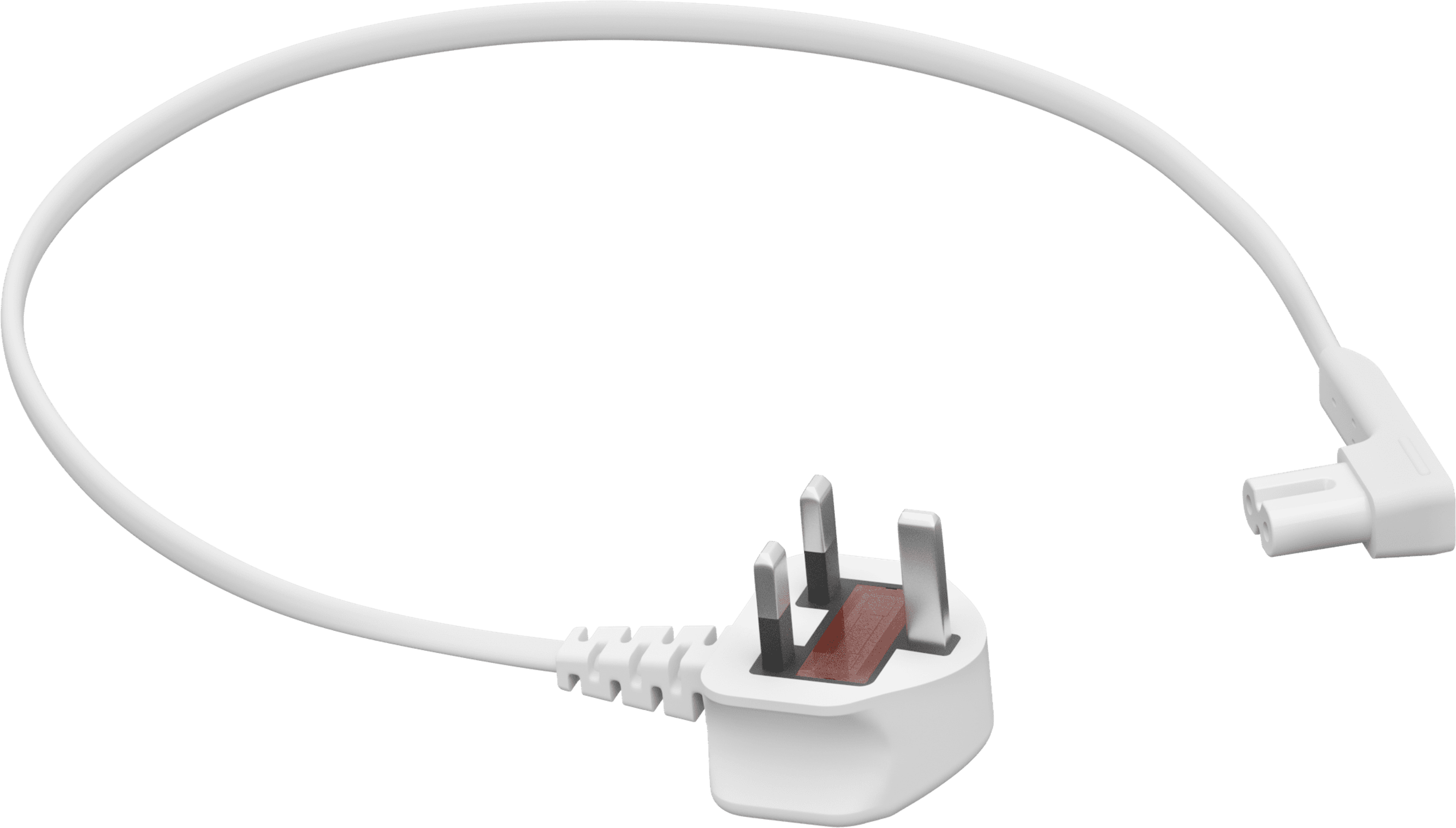 Angled Power Cable Short white