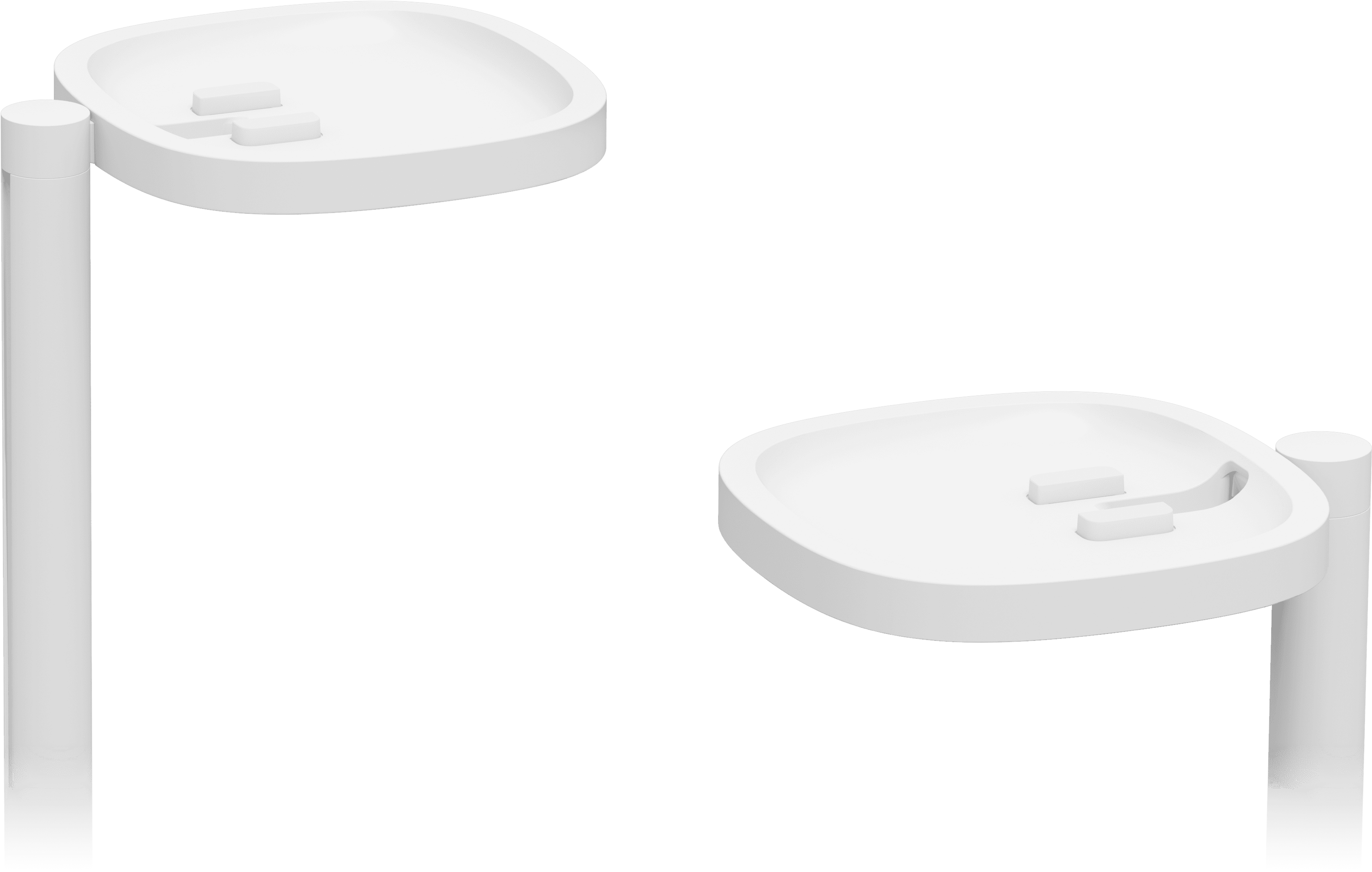 Stand detail empty top pair white