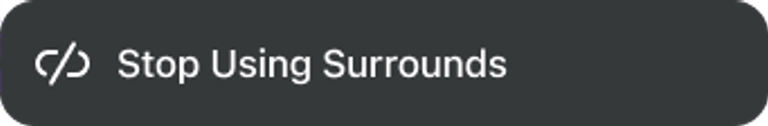 Settings option to Stop Using portable Surrounds