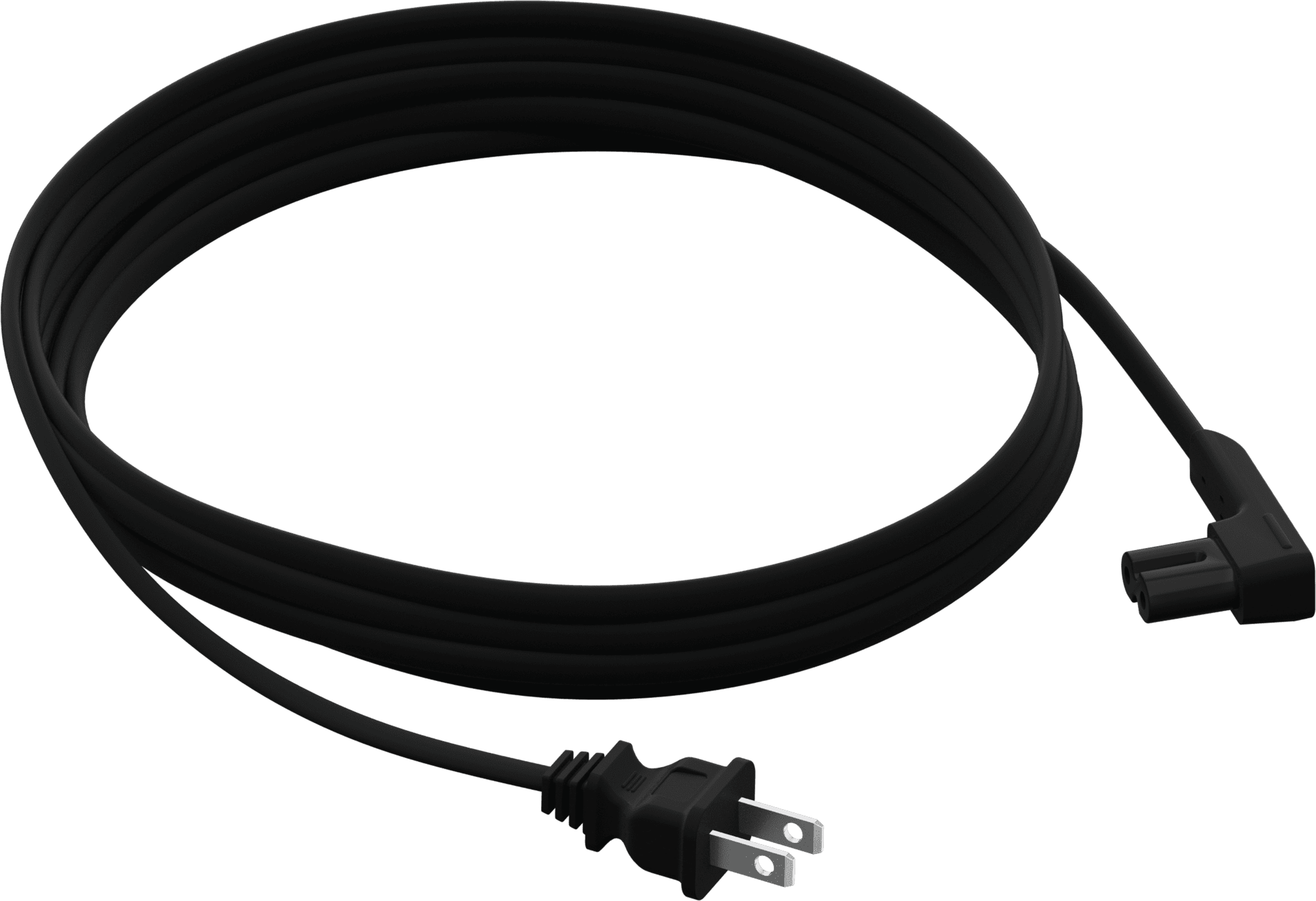 Angled Power Cable Long black