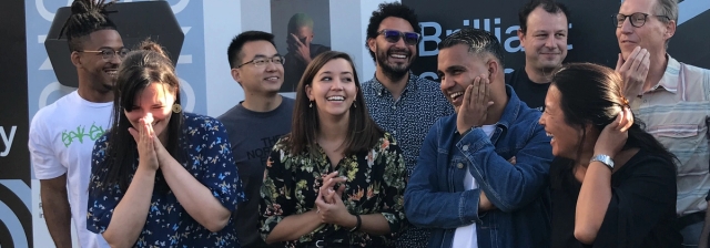 Sonos employees smiling and laughing