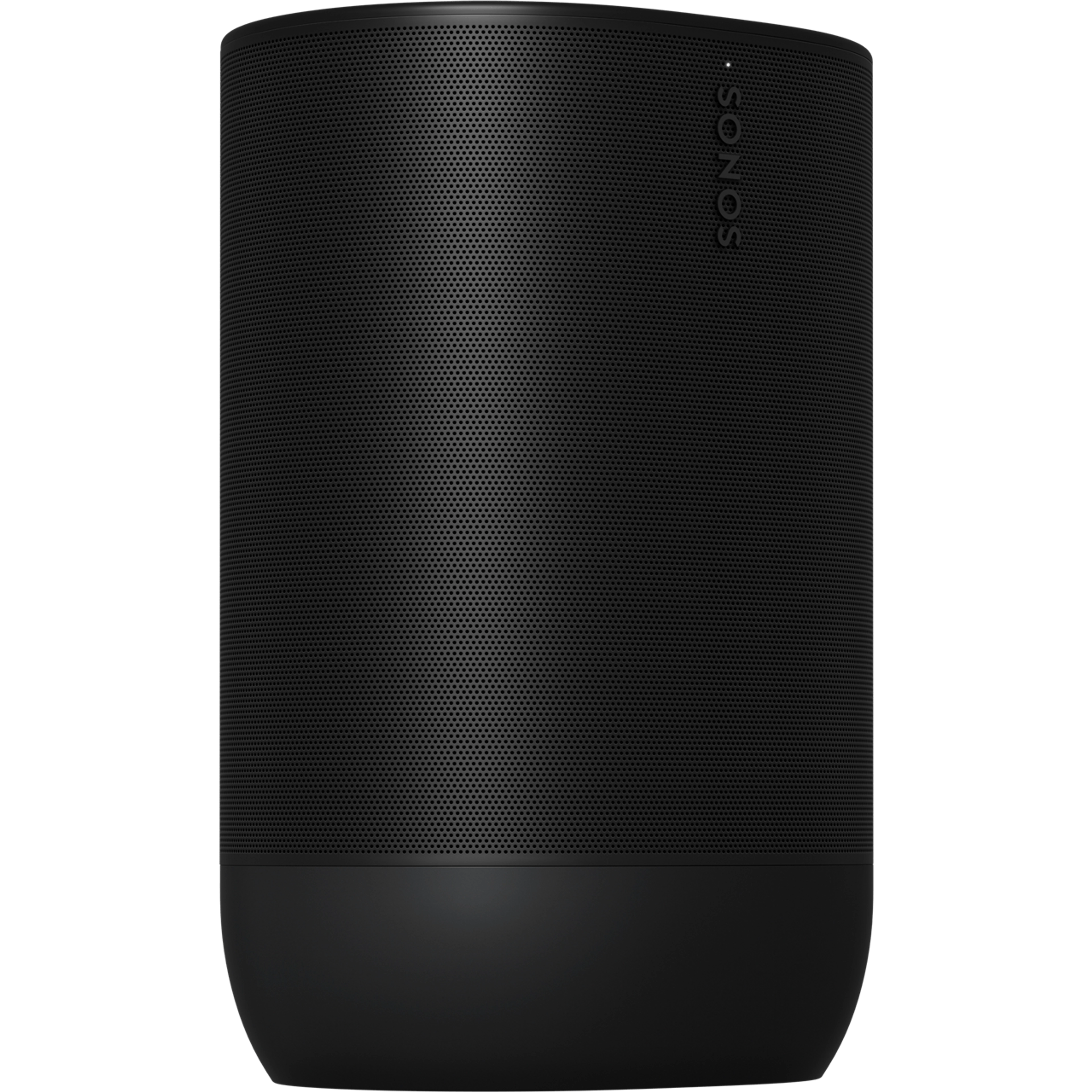 Vorderansicht eines leicht schräg positionierten Sonos Move 2 in Schwarz