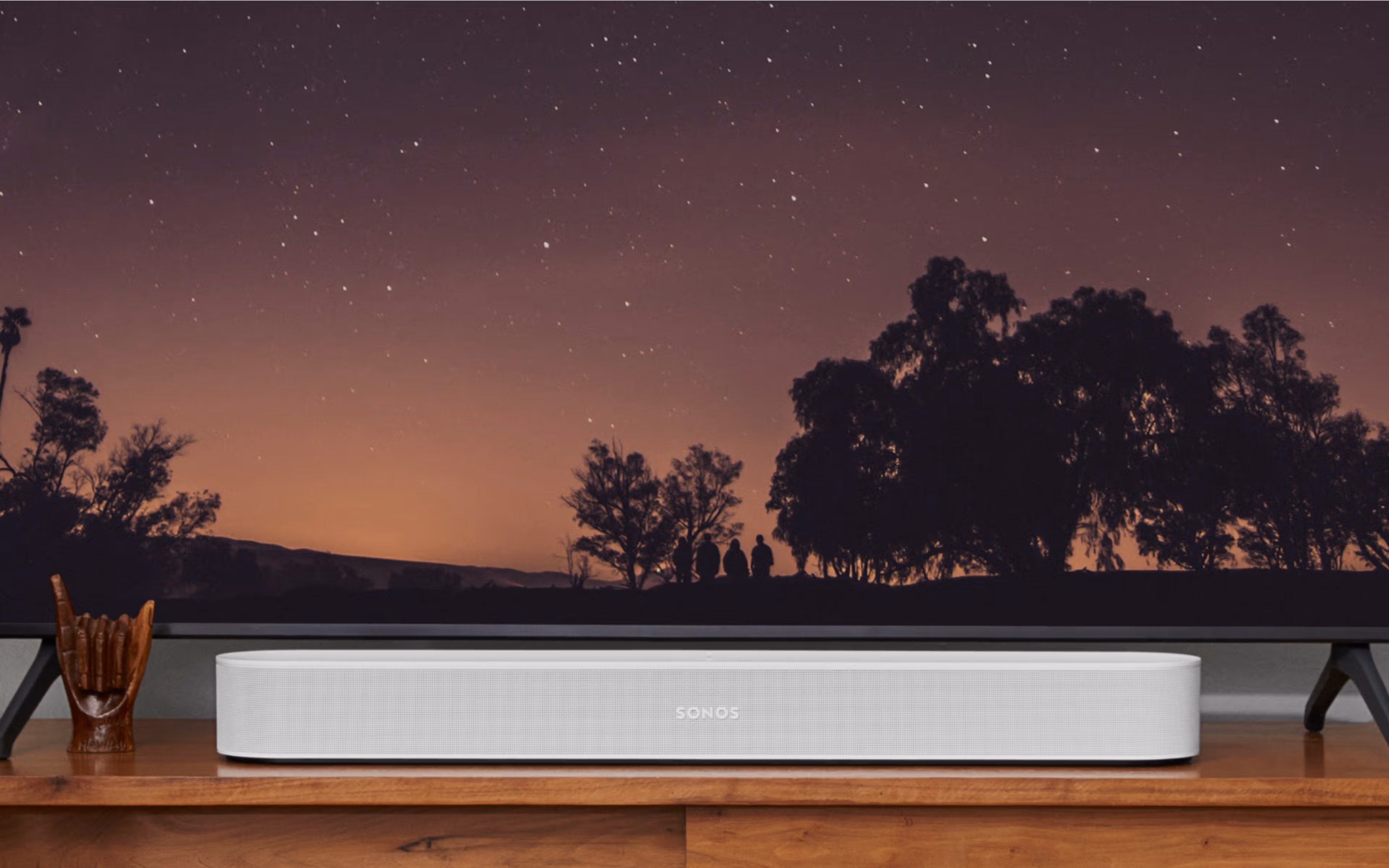 White Beam with a television