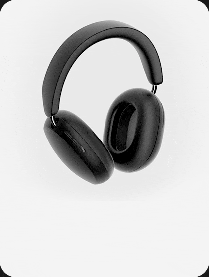 Animacja 360 stopni Sonos Ace w kolorze czarnym
