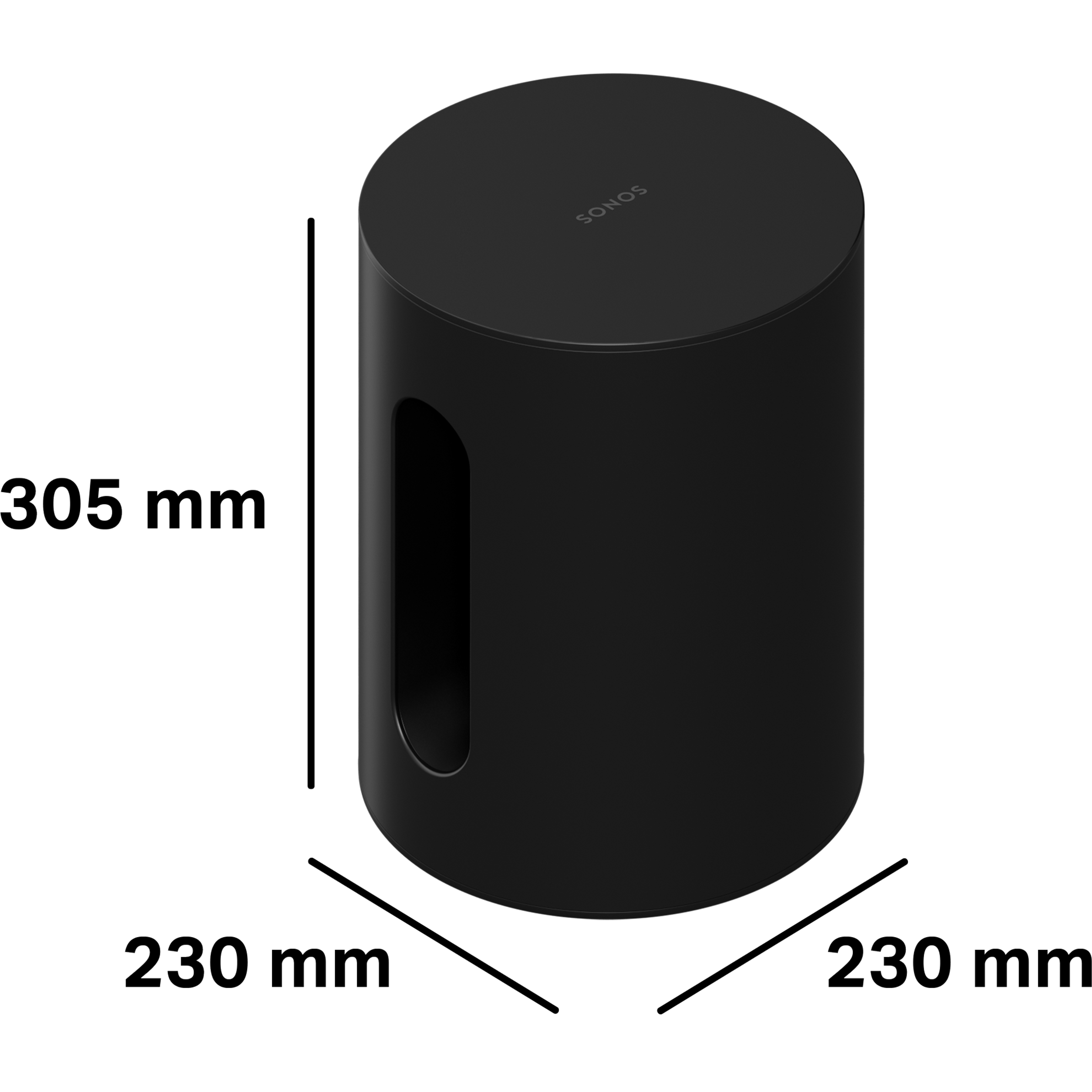 Sub Mini高305 mm,直径230 mm