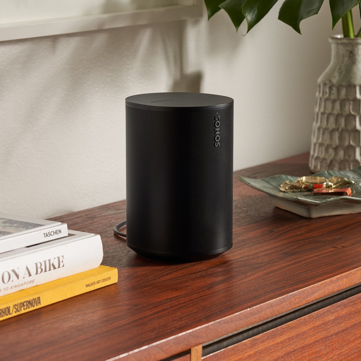 Sonos speaker in a living room