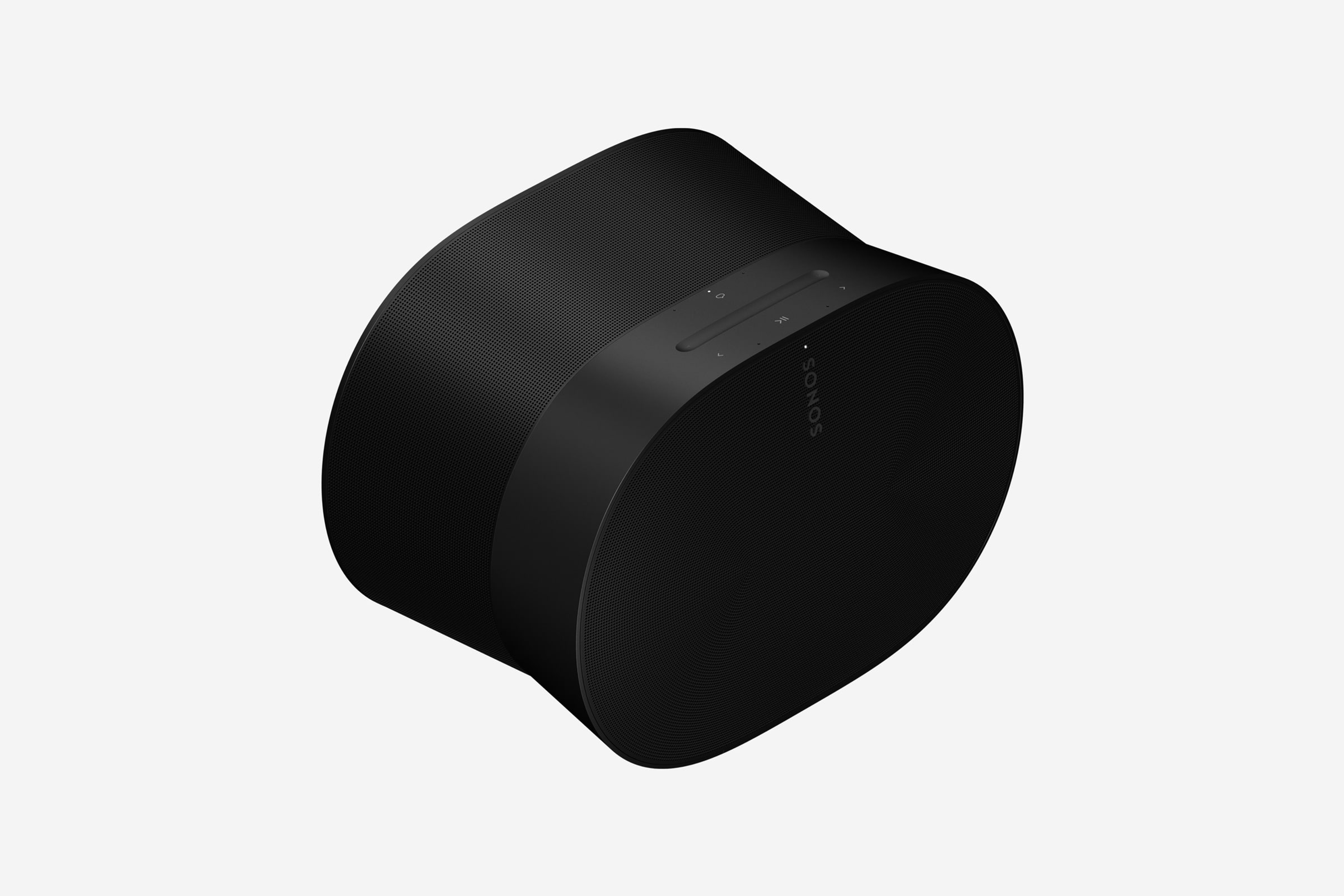 Black Sonos Era 300 on a light gray background