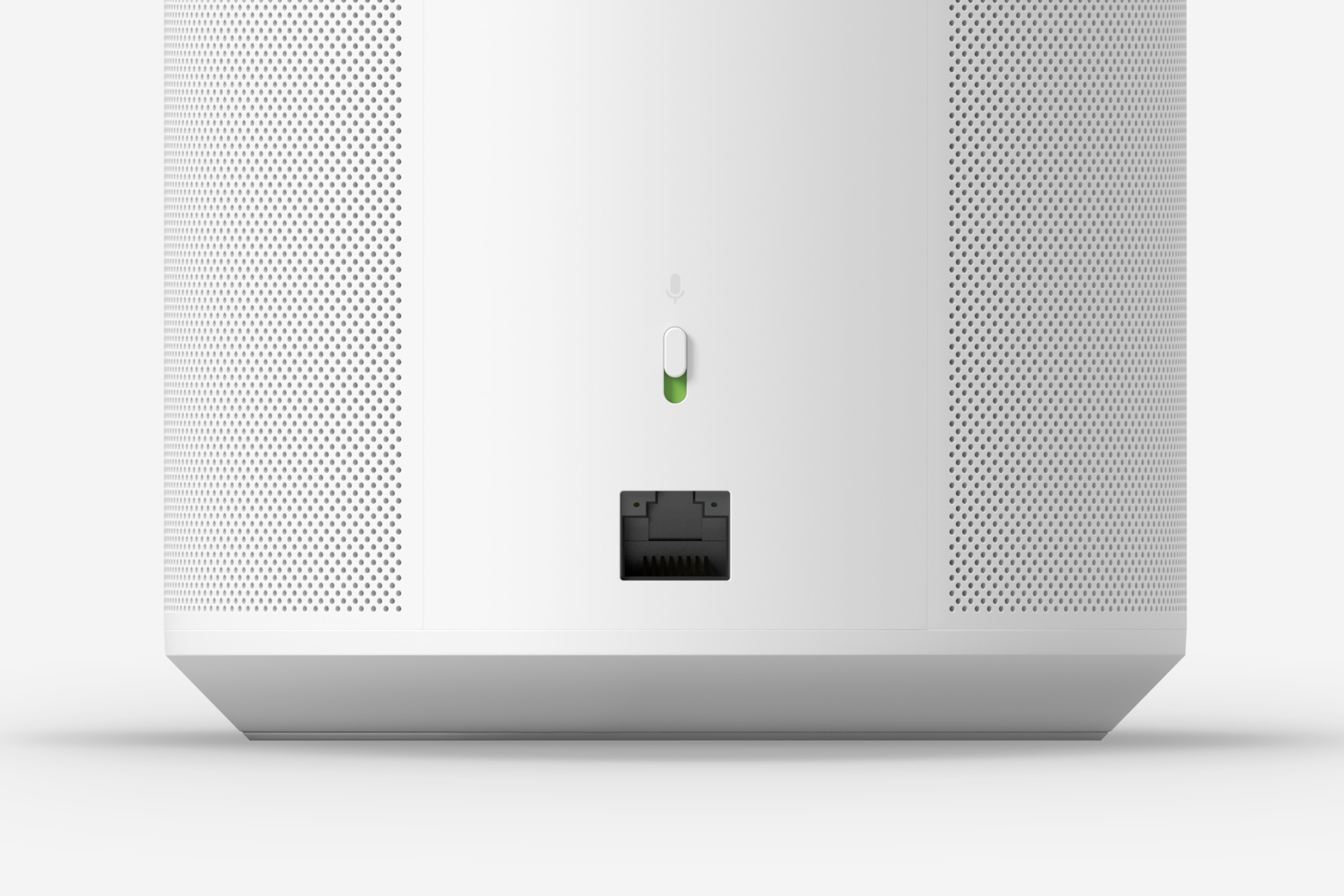 Closeup of the Ethernet port on a white Era 100 Pro