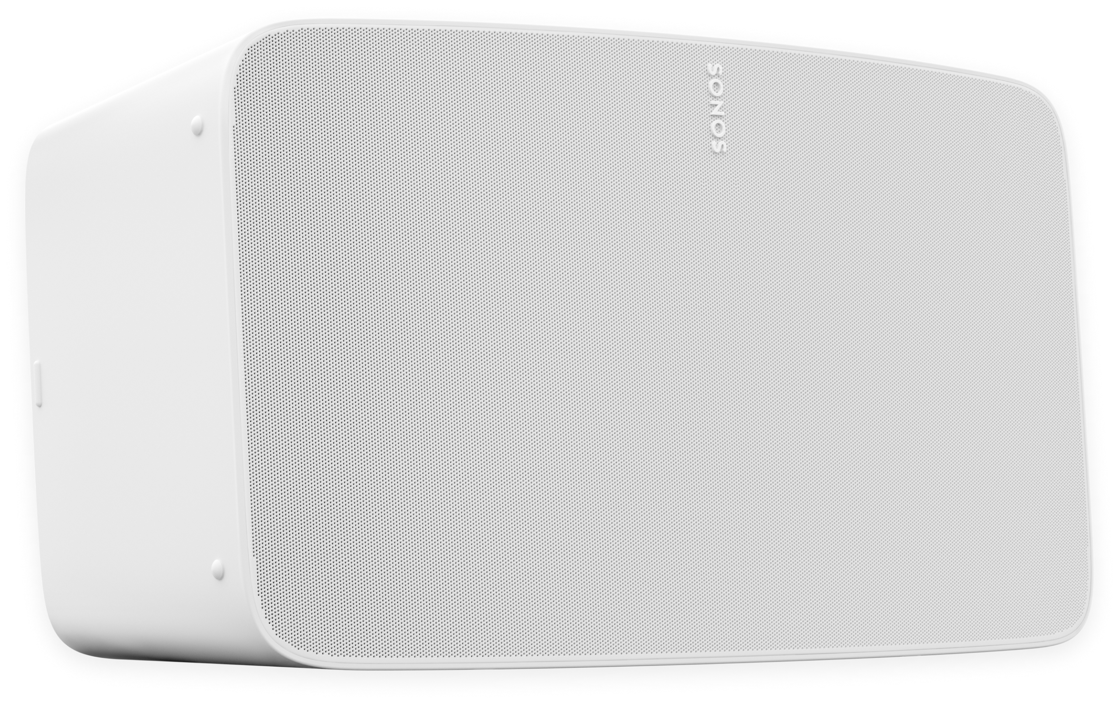 Vista frontale d’angolo di Five bianco