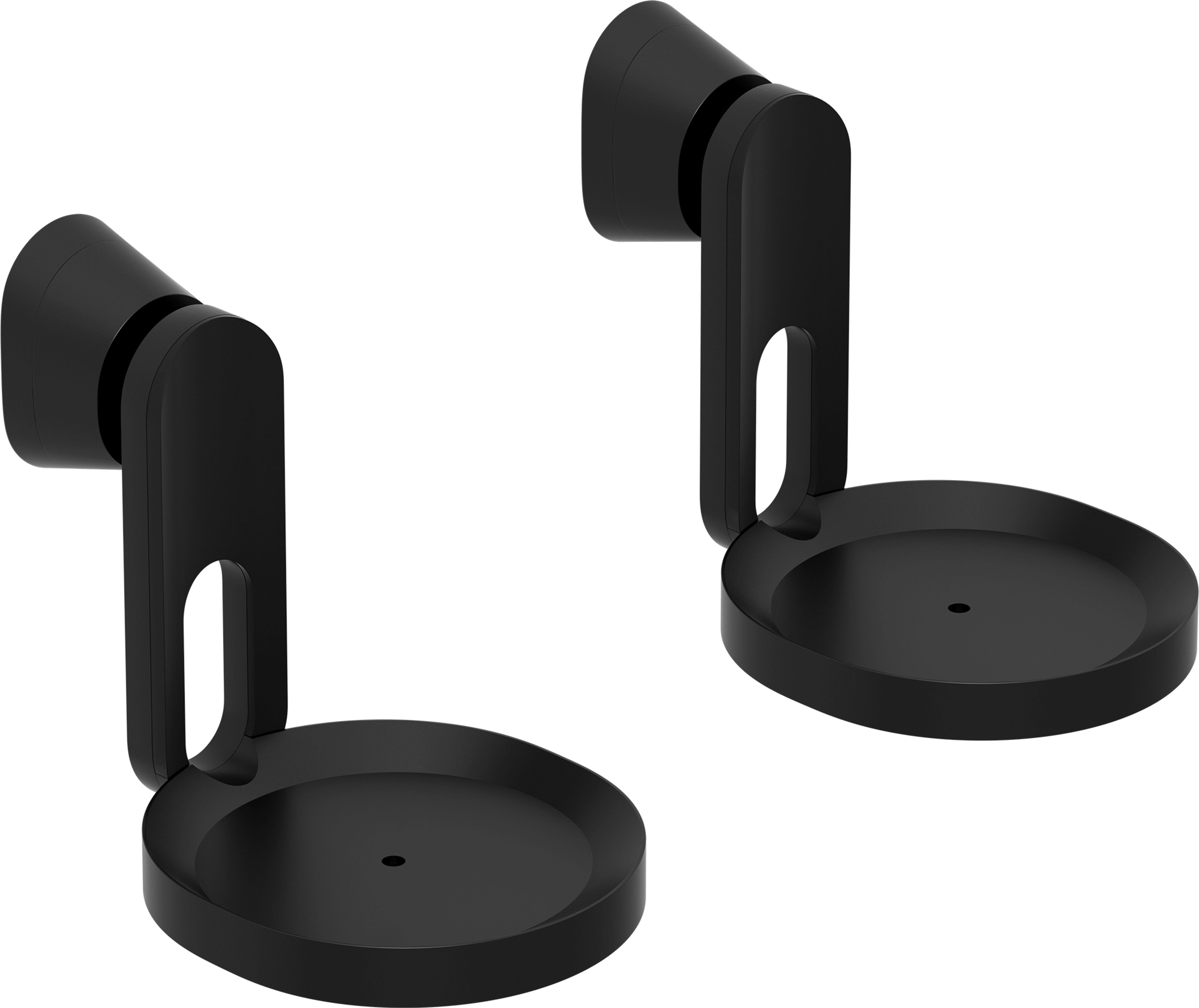 Two Sonos Era 100 wall mounts in black