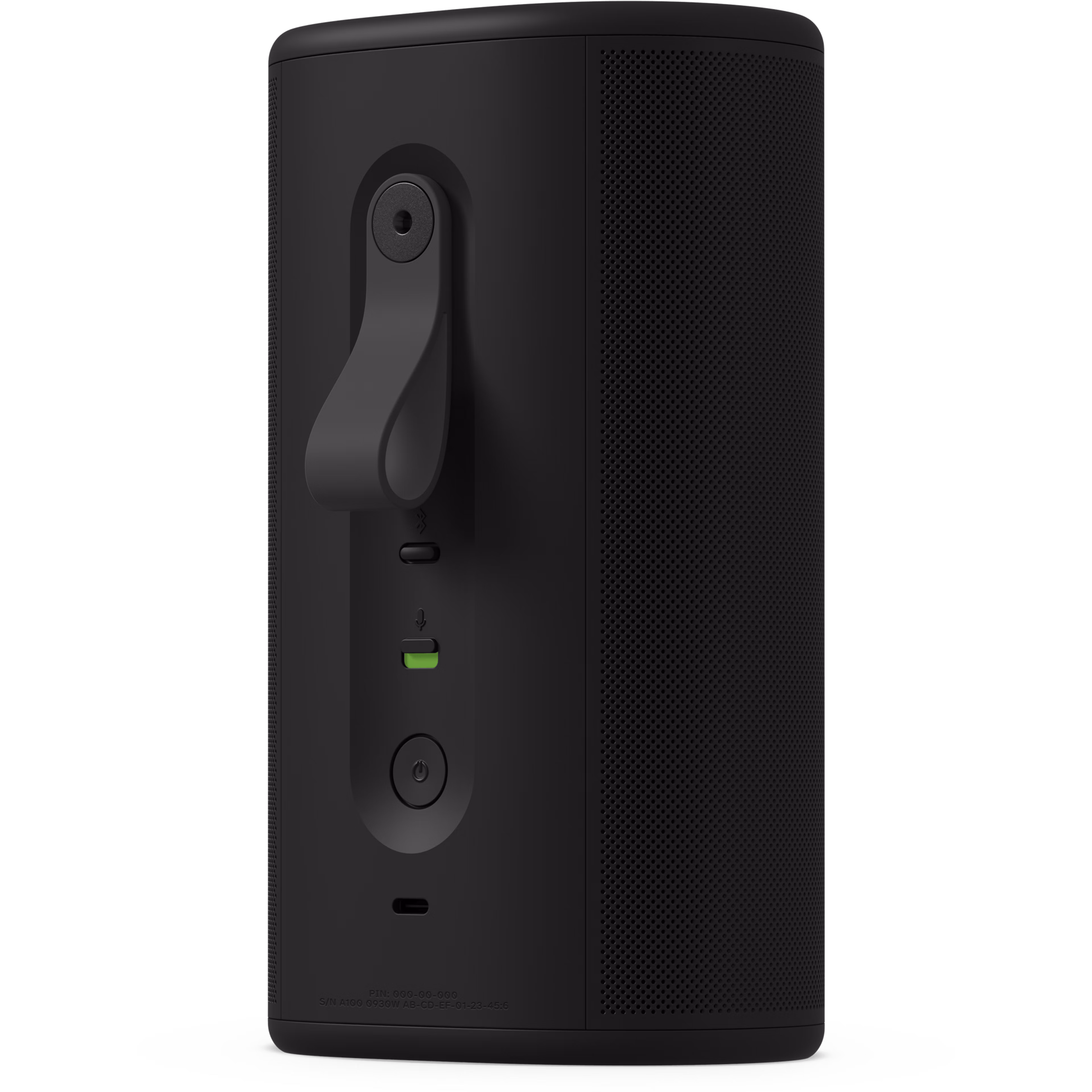 やや斜めに向けられたSonos Play(ブラック)、背面