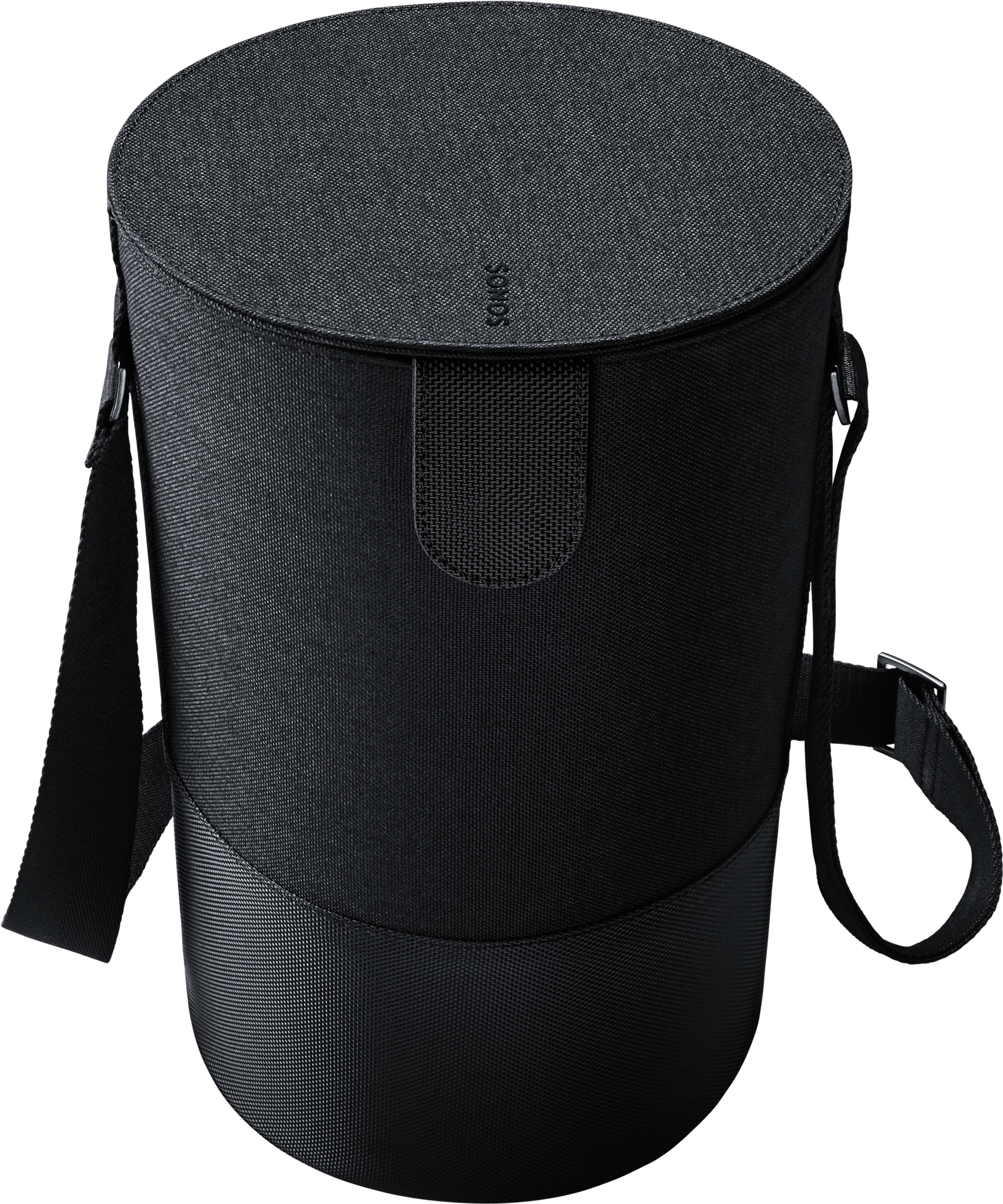 Image of the top and front of a closed Sonos Move Travel Bag tilted forward
