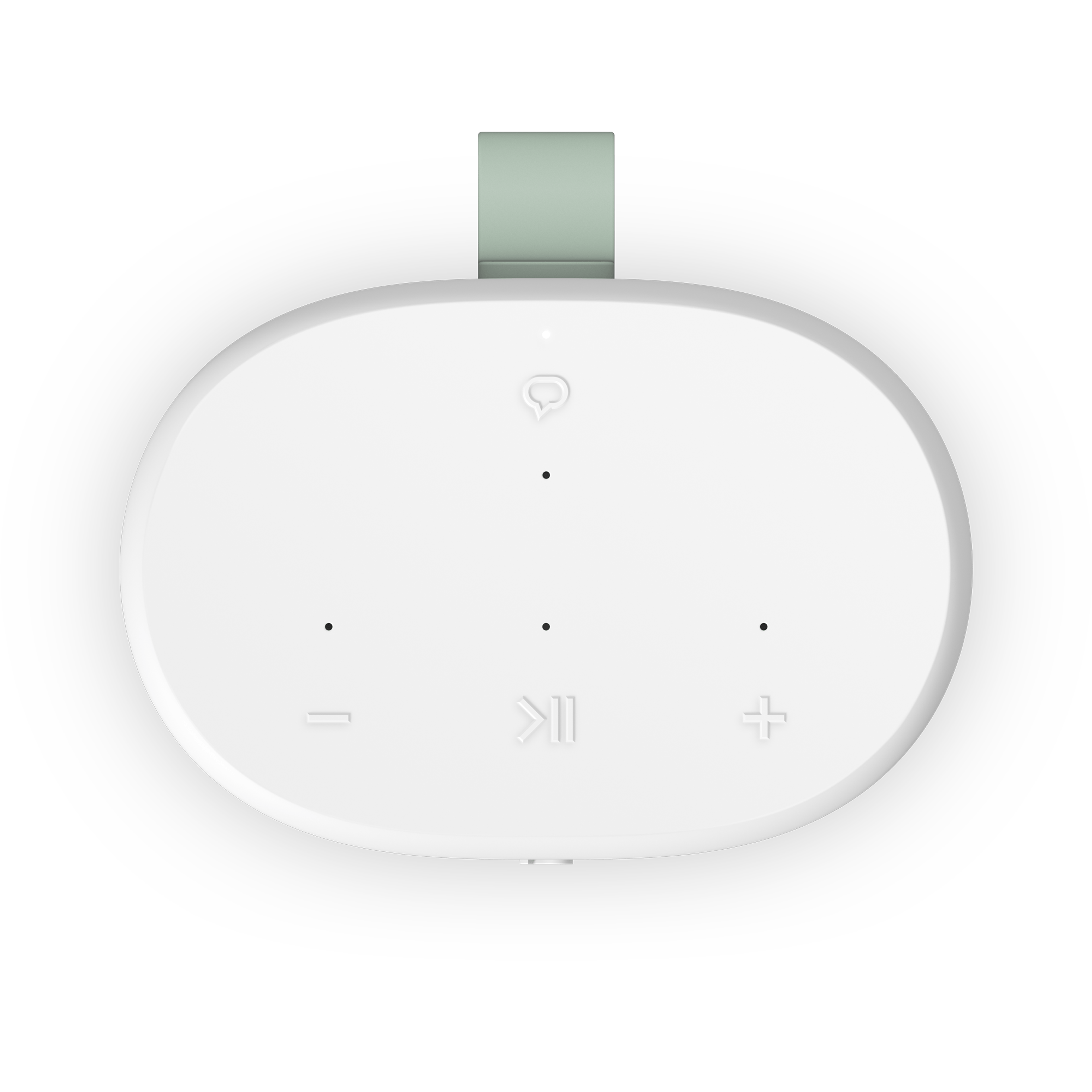 De bovenkant van een witte Sonos Play