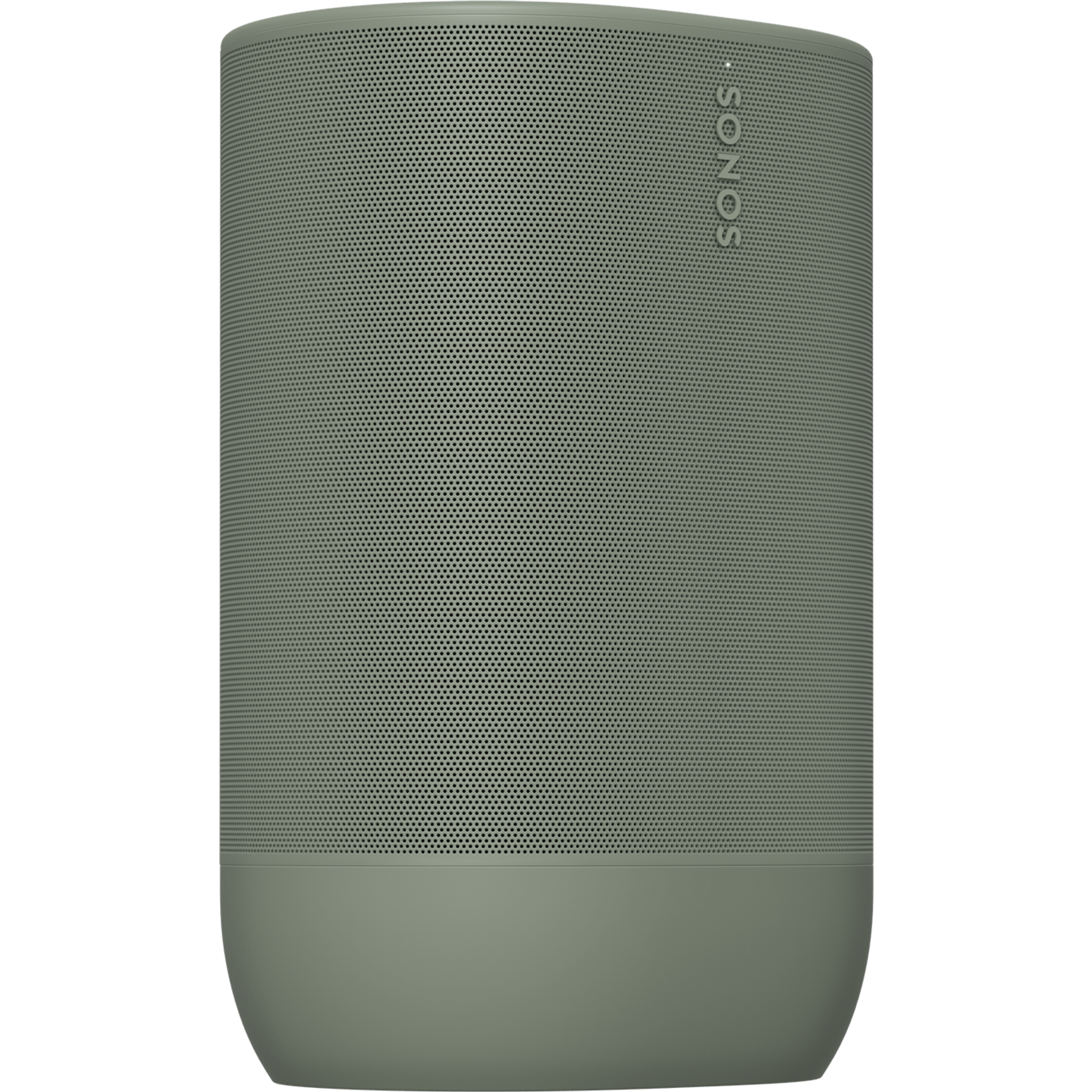 Widok przedniej części Sonos Move 2 w kolorze zielonym, obróconego lekko w bok
