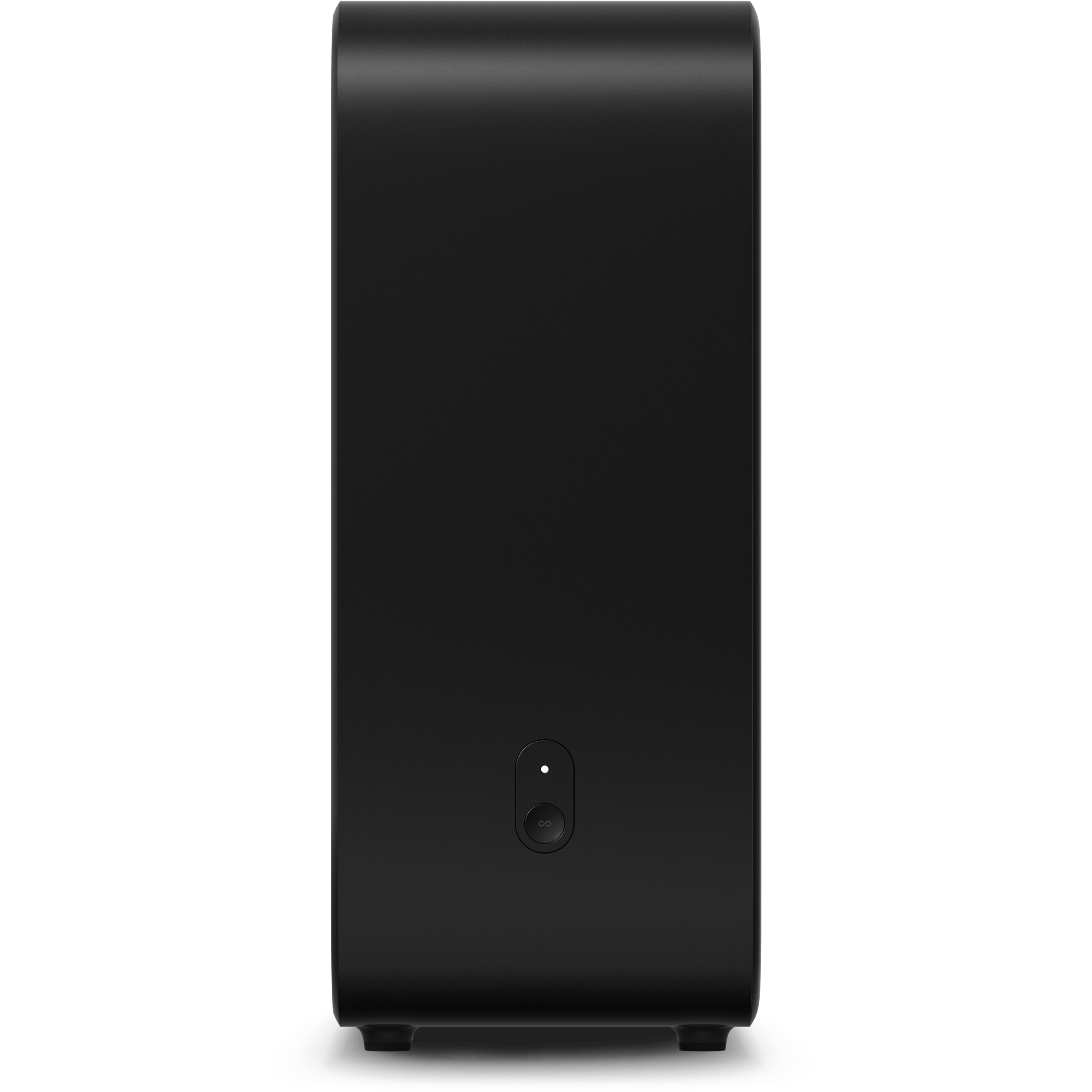 Left side of a black Sub 4 and the sync button