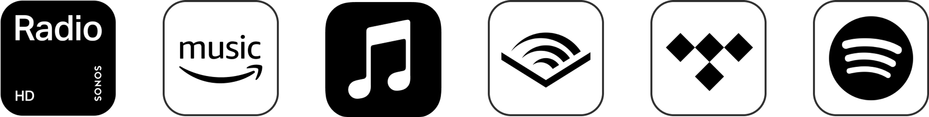 音楽ストリーミングサービスのロゴ