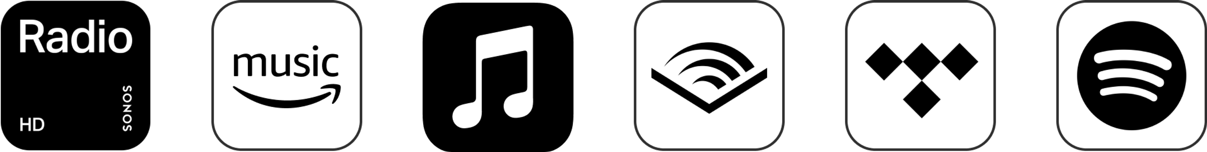 音楽ストリーミングサービスのロゴ
