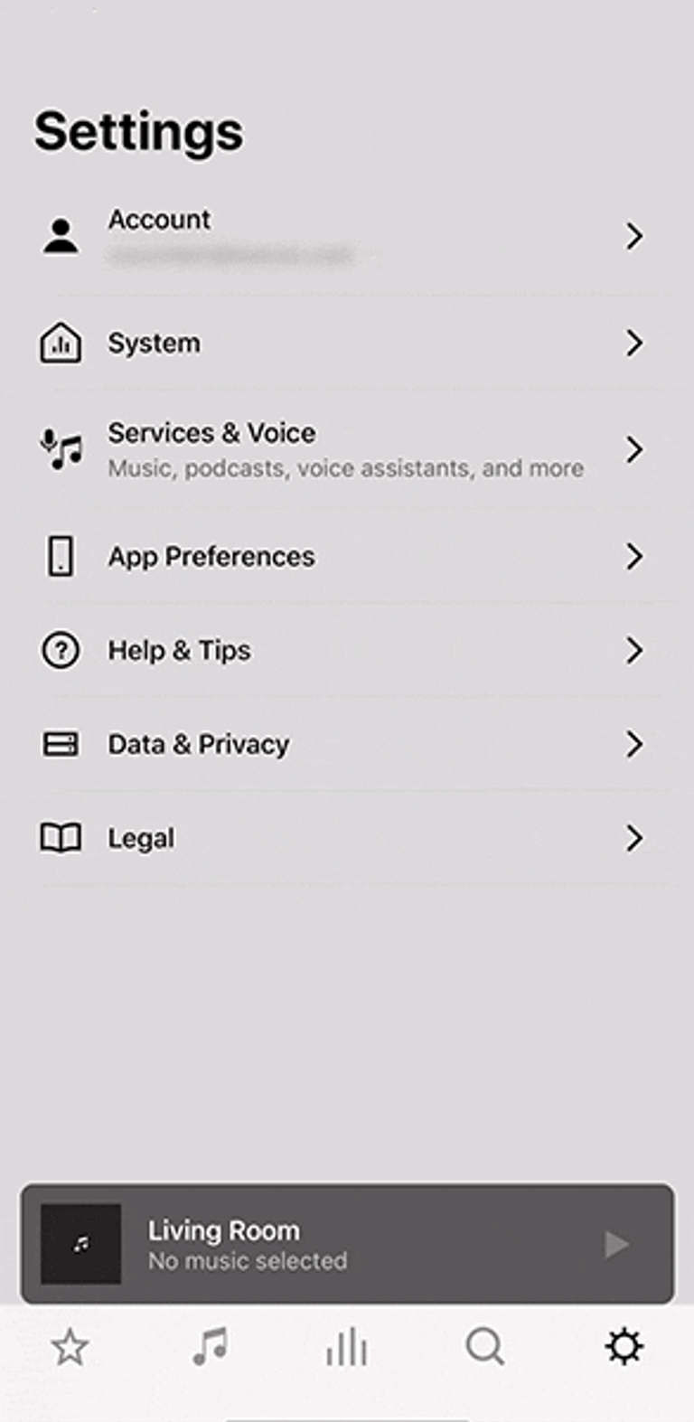 Remove a music service account from Sonos | Sonos