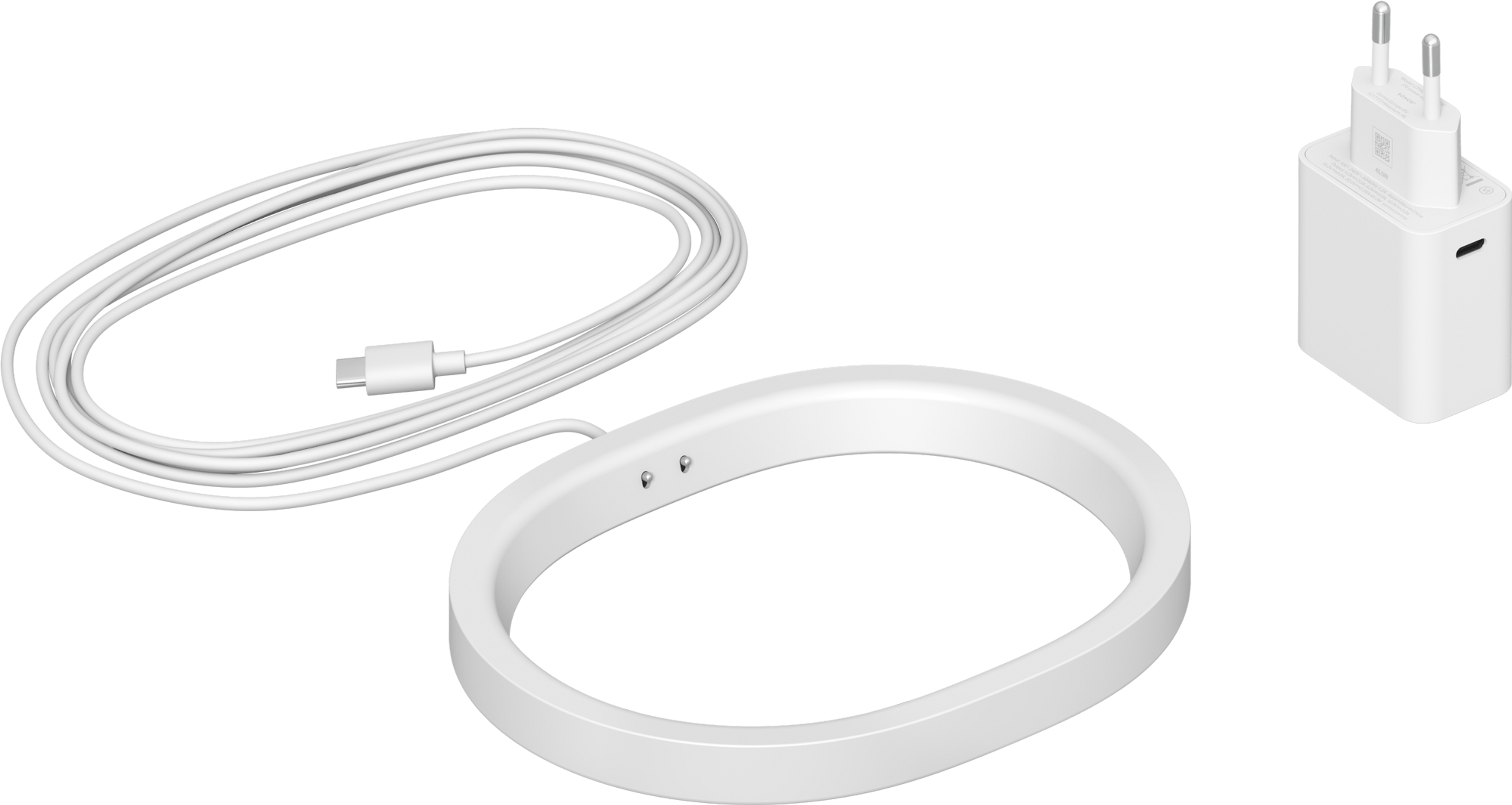 Image d'un socle de charge sans fil pour Sonos Move 2 en blanc avec prise de courant correspondant à votre région