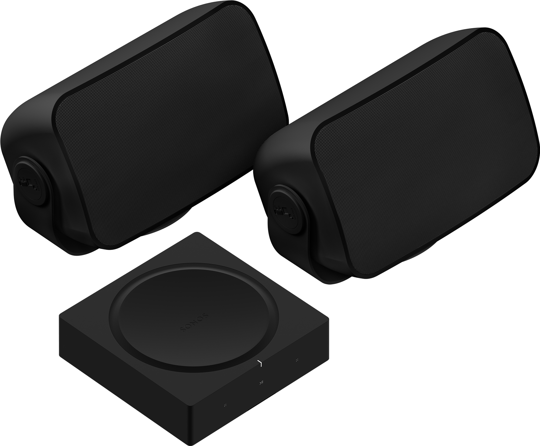 Weatherproof Outdoor Speaker Set and Amp Sonos
